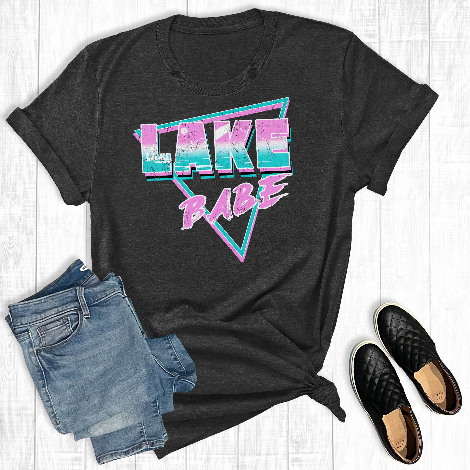 Summer Retro Lake Babe Graphic Tee Hoodie, Sweatshirt | PodTeesHub.com
