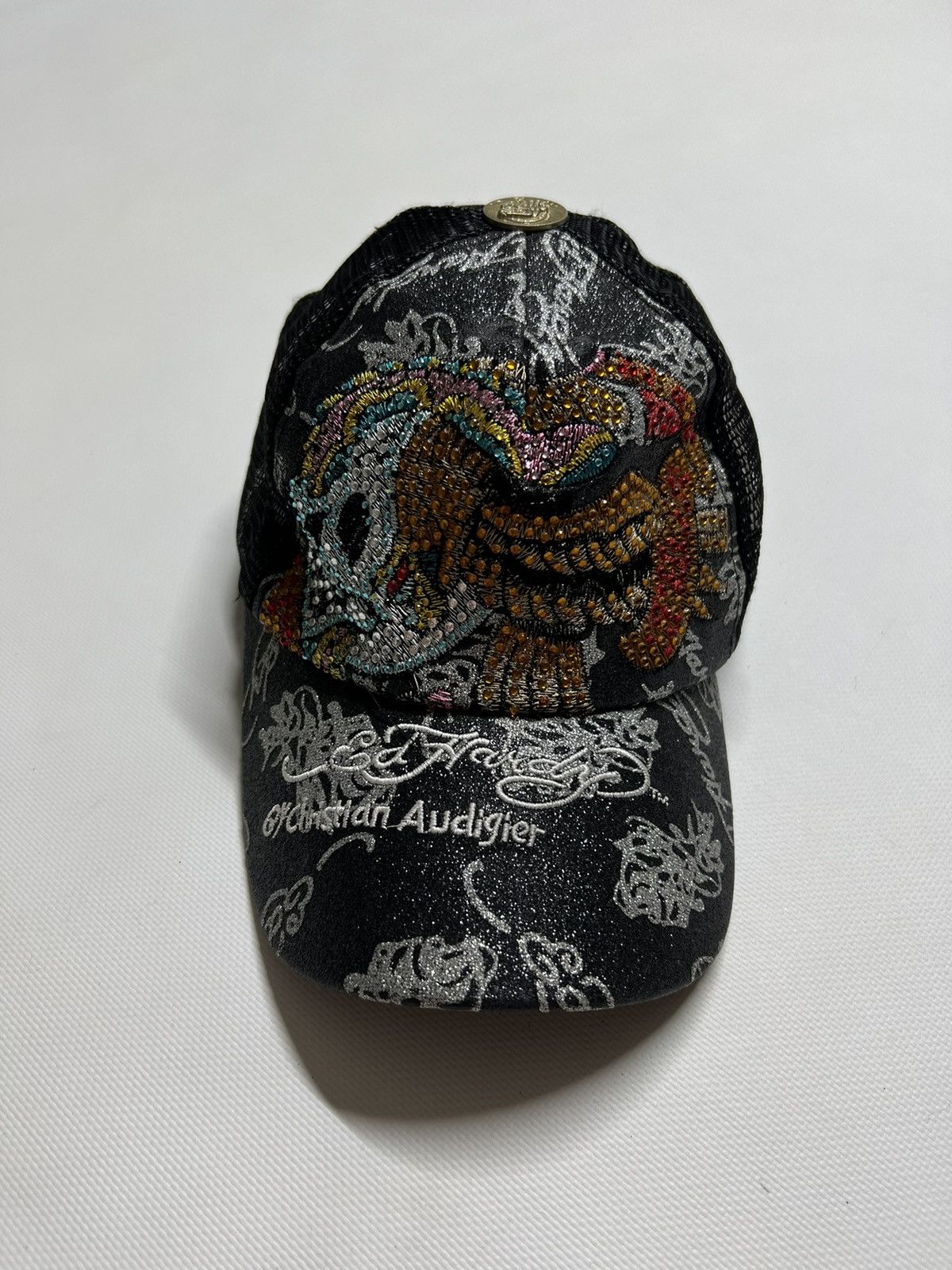 Christian Audigier Vintage Y2k Skull Ed Hardy All Over Print Cap 00 S T-Shirts, Hoodie, Sweatshirt | PodTeesHub.com