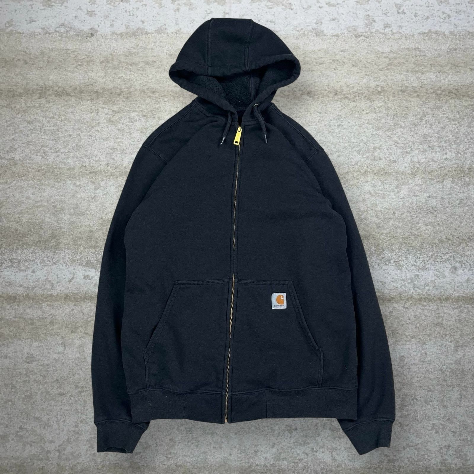 Carhartt Wip X Vintage Vintage Y2k Carhartt Hoodie Mens M Black White Logo Cotton T-Shirts, Sweatshirt | PodTeesHub.com
