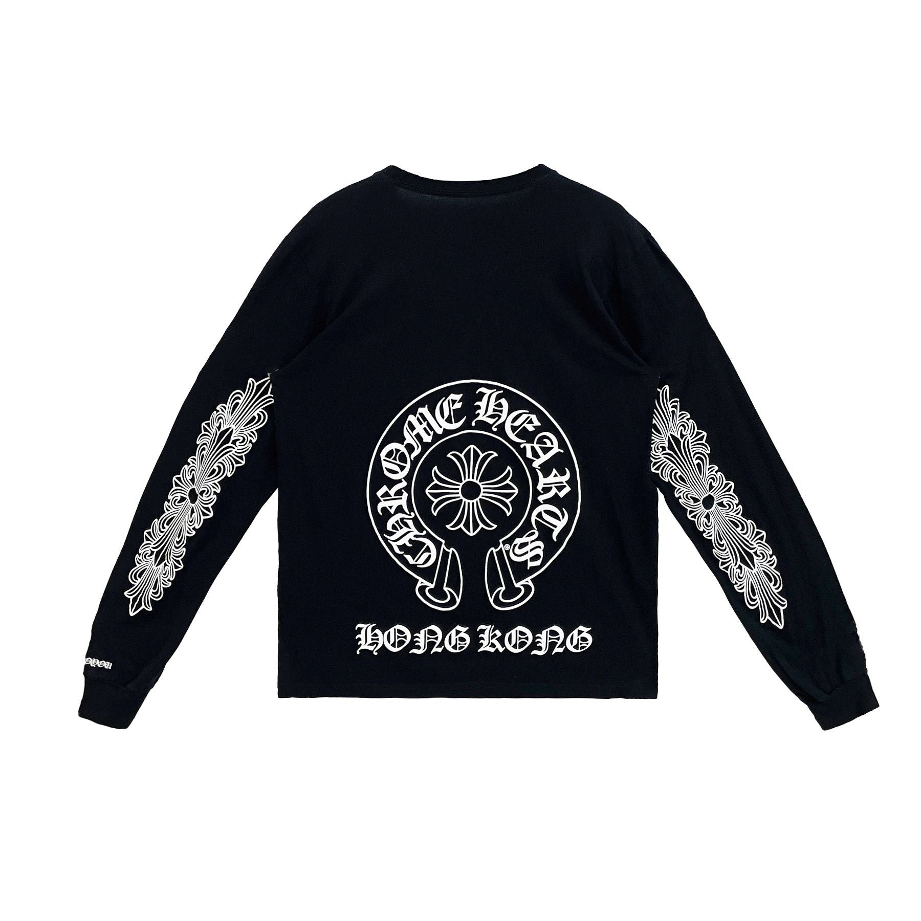 Hearts Chrome Hearts Hong Kong Exclusive Horseshoe Long Sleeve Tee Hoodie, Sweatshirt | PodTeesHub.com