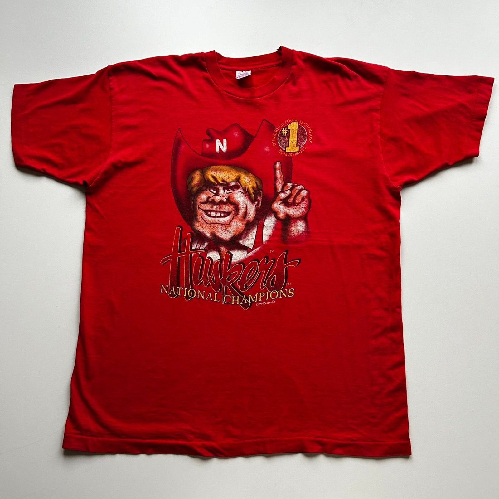 Ncaa X Vintage Vintage 90s Nebraska Huskers Ncaa T Shirt Xxl Made In Usa Hoodie, Sweatshirt | PodTeesHub.com
