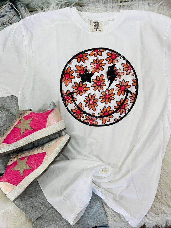 Floral Star/Light Eye's Happy Tee Hoodie, Sweatshirt | PodTeesHub.com