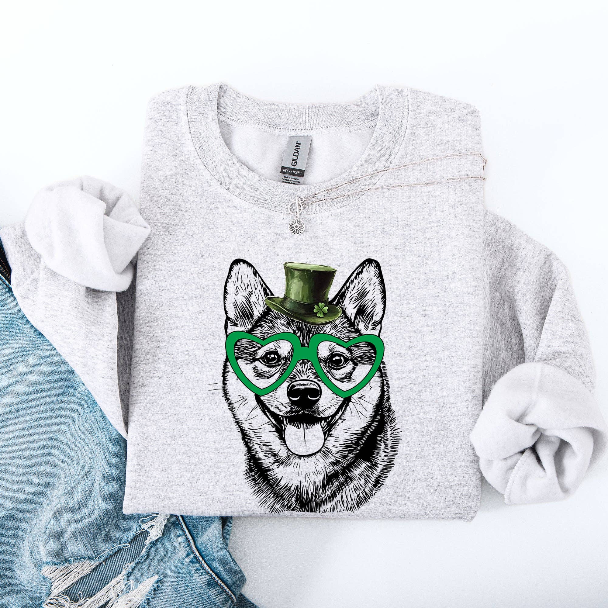 Shiba Inu, Dog, St Patrick's Day, Lucky, Irish Sweatshirt T-Shirts, Hoodie | PodTeesHub.com