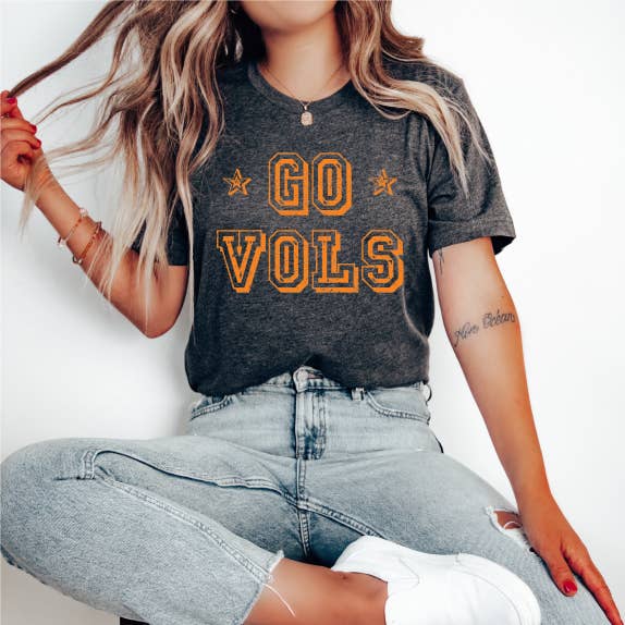 Go Vols Dark Heather Gray Tshirt Hoodie, Sweatshirt | PodTeesHub.com