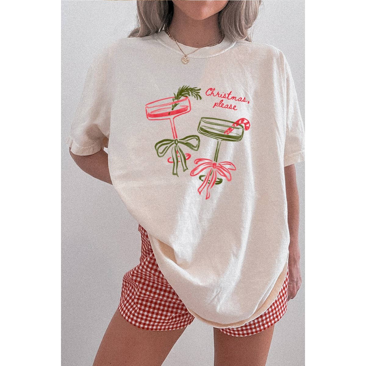 Christmas Please Vintage Graphic Oversized Tee Hoodie, Sweatshirt | PodTeesHub.com
