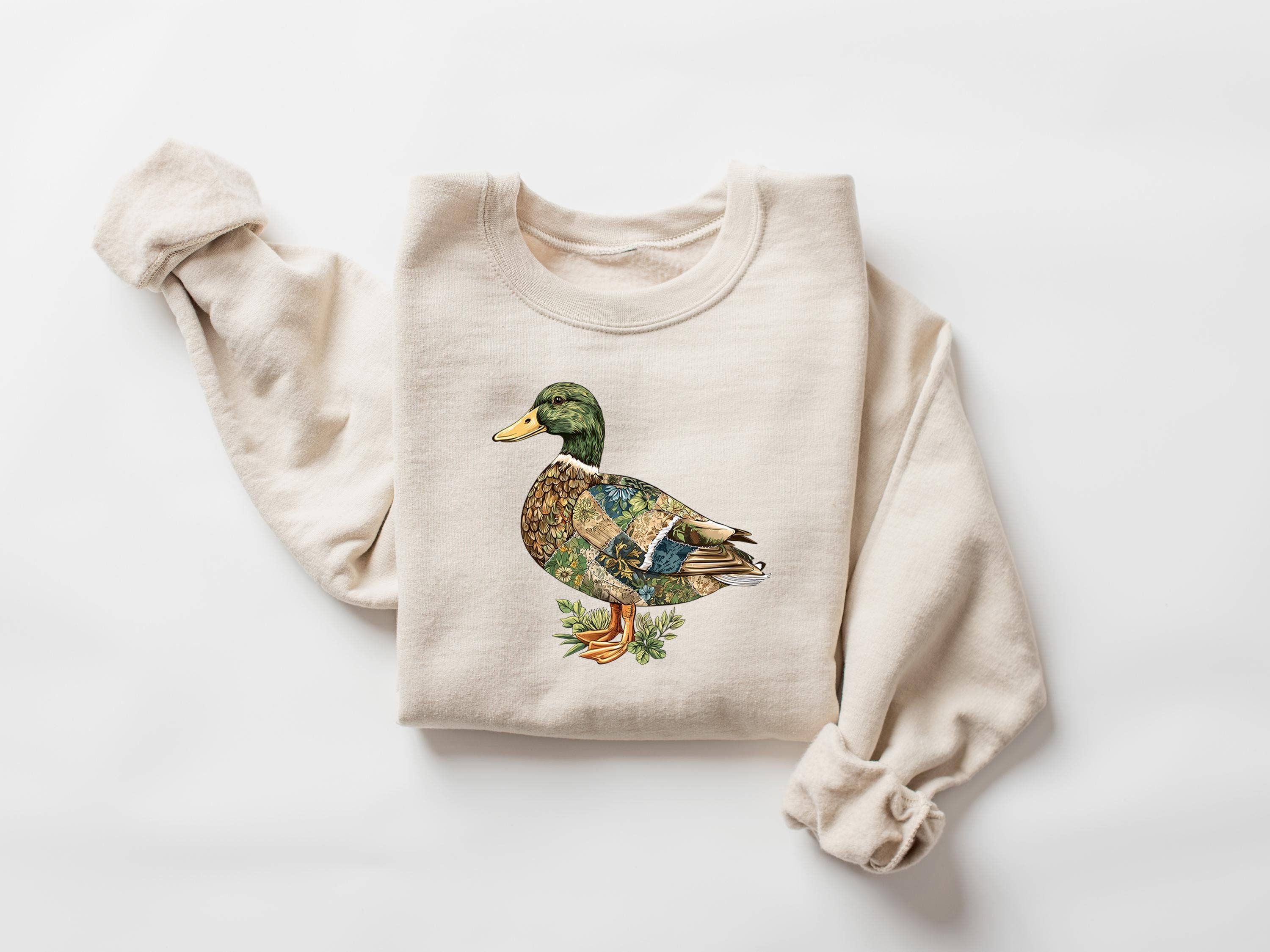Vintage Mallard Ducks Fall Sweatshirt, Animal Lover Shirt Hoodie | PodTeesHub.com