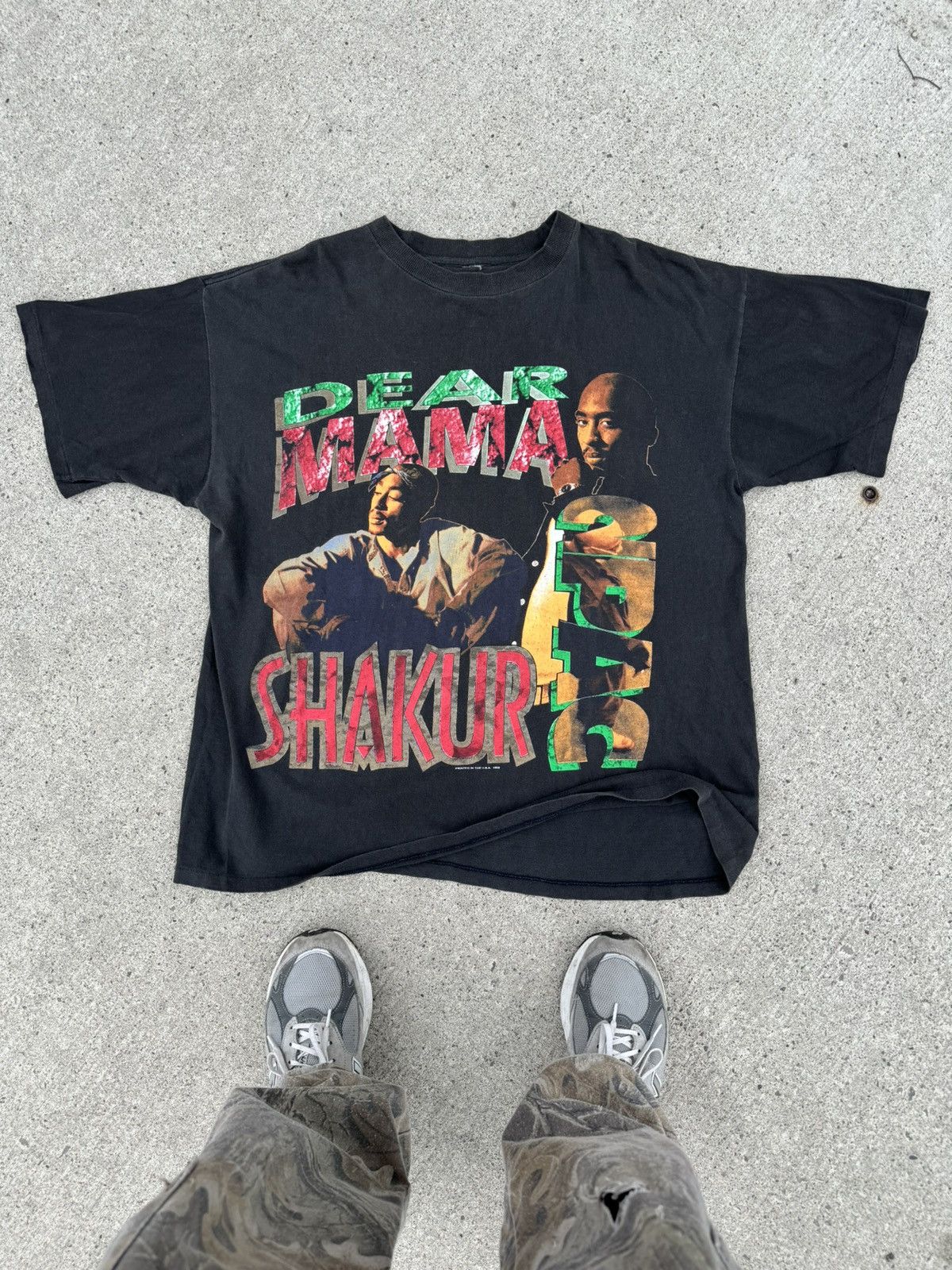 Rap Tees 1995 Vintage Tupac Rap Tee Vibrant Colours Hoodie, Sweatshirt | PodTeesHub.com