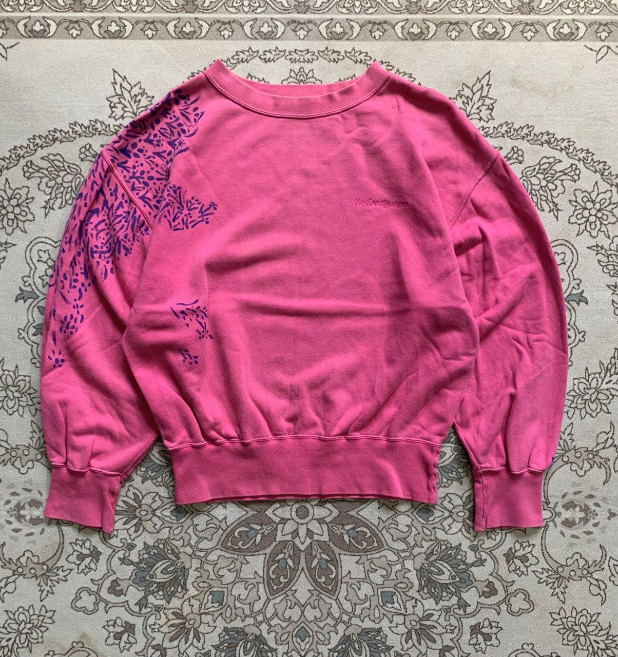 Yves Saint Laurent Vintage Yvessaintlaurent Artwork Graphic Sweatshirt T-Shirts, Hoodie | PodTeesHub.com