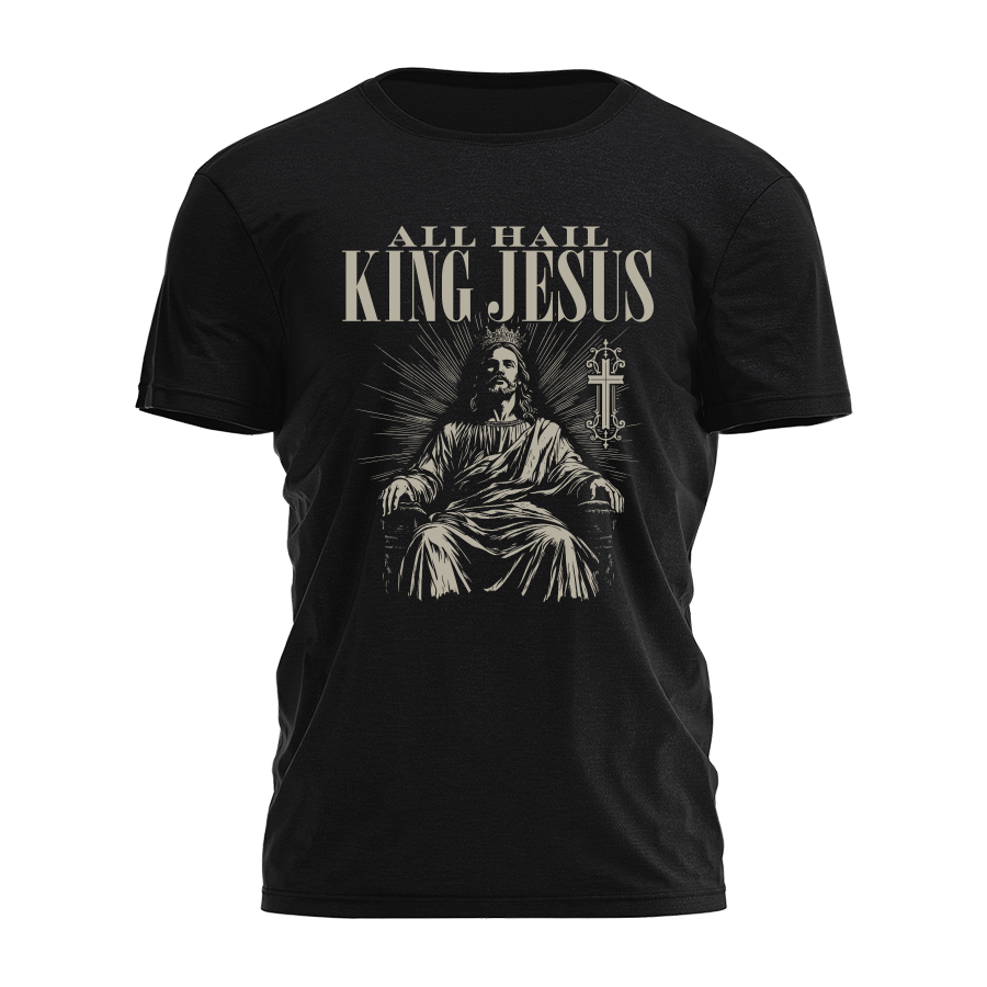 All Hail King Jesus Tee - 4278 Hoodie, Sweatshirt | PodTeesHub.com