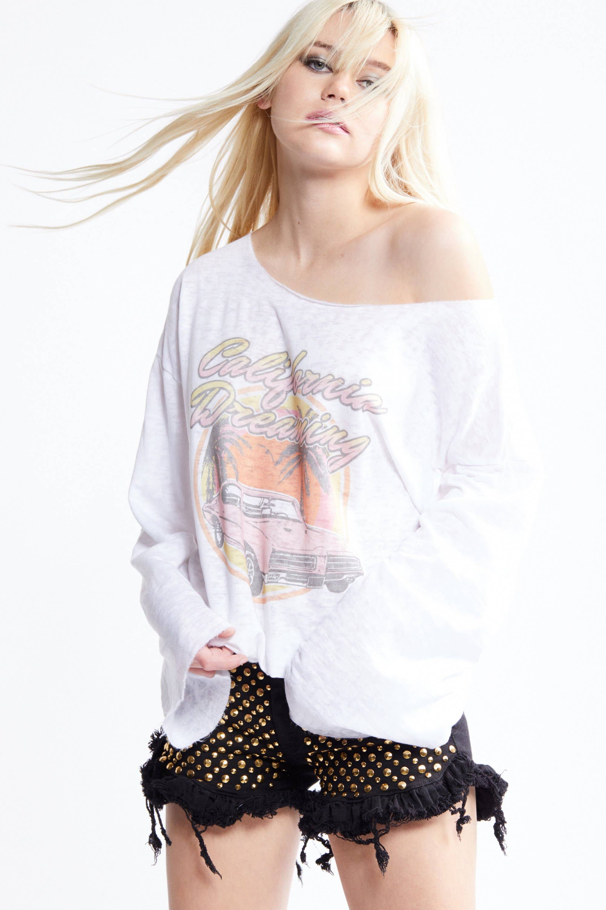 California Dreaming Bell Sleeve Tee Hoodie, Sweatshirt | PodTeesHub.com