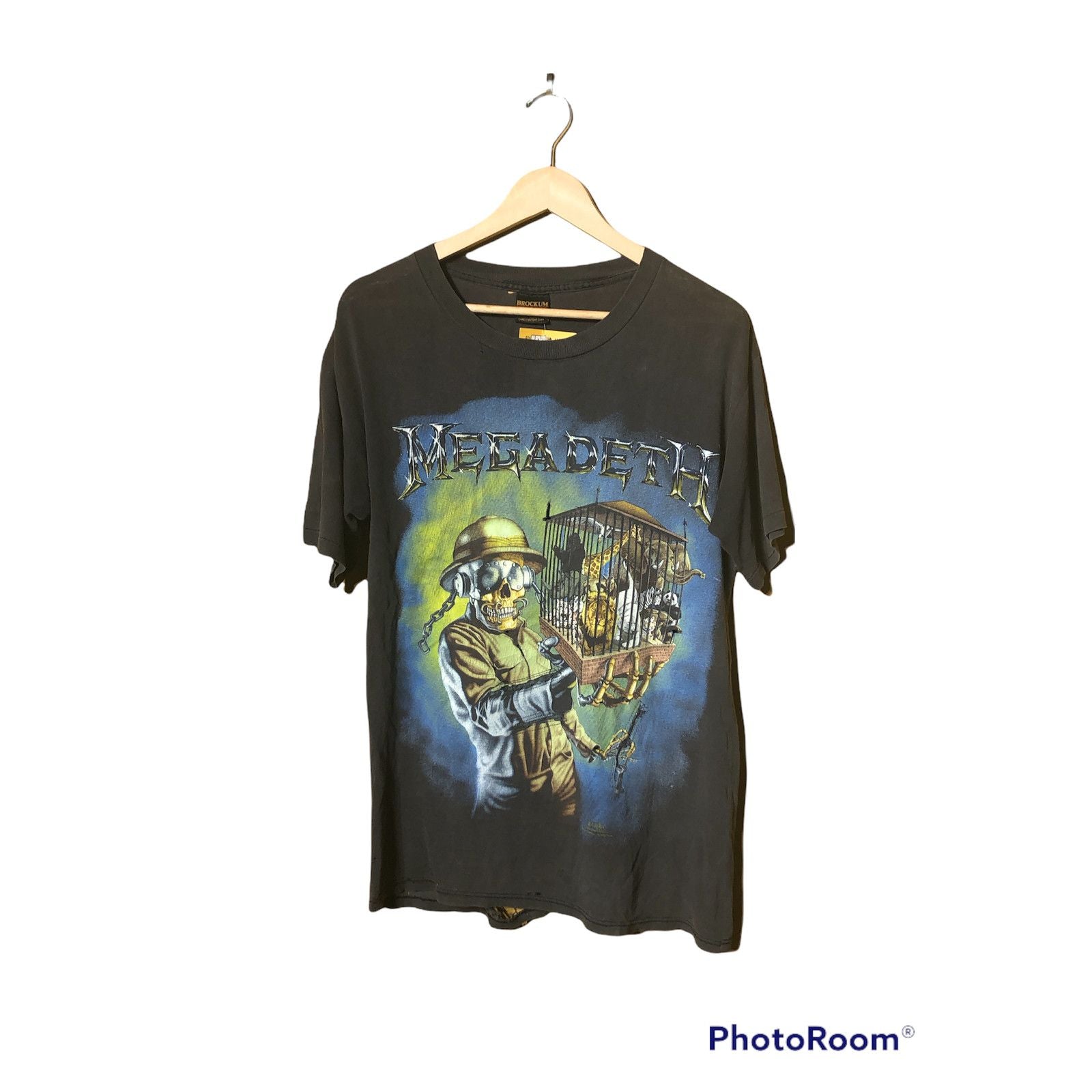 Brockum Vintage Megadeth Megadeath Cage Original Tour Tee 1993 Large Hoodie, Sweatshirt | PodTeesHub.com