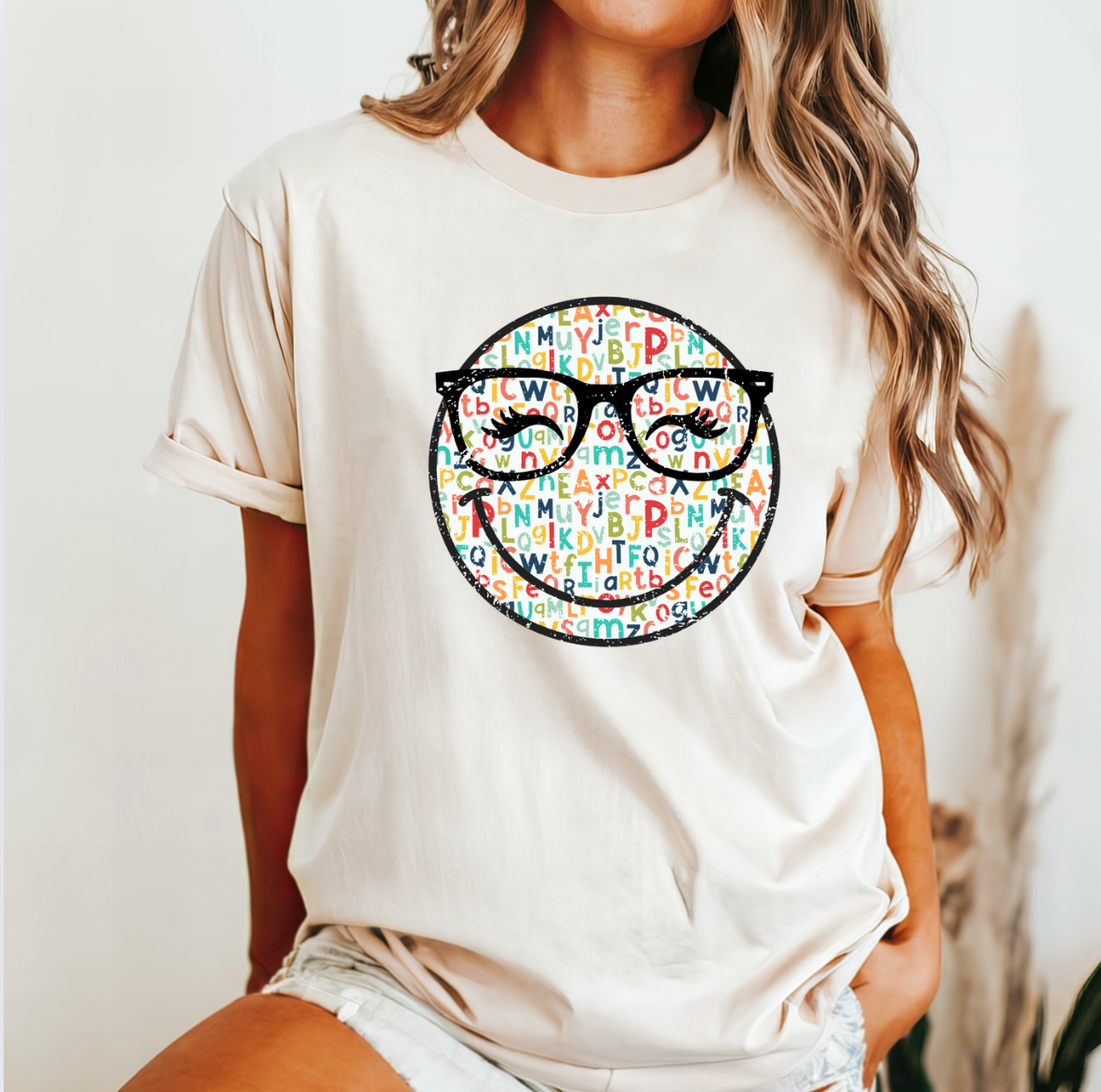 Smiley Face Alphabet Tee Hoodie, Sweatshirt | PodTeesHub.com