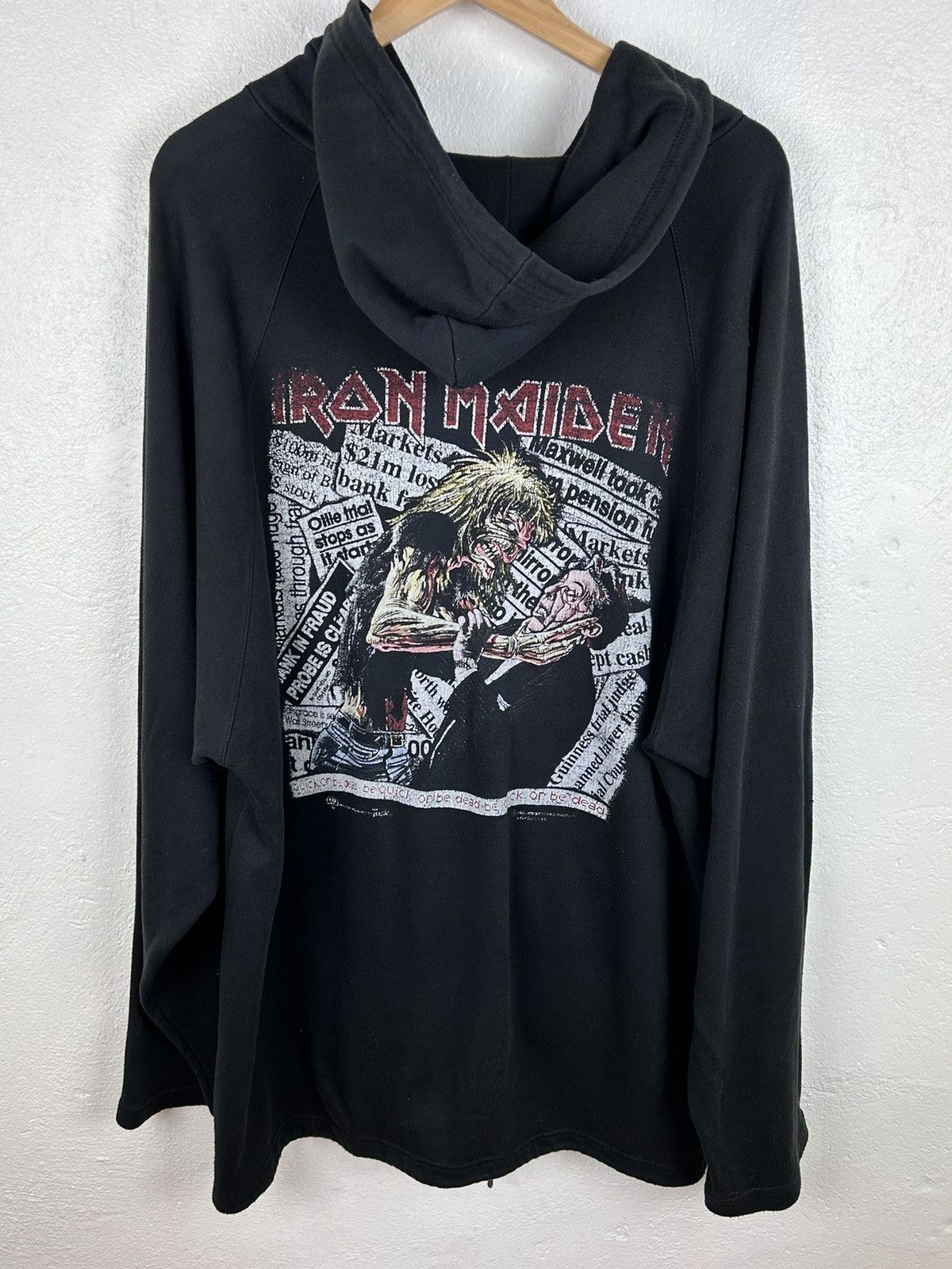 Iron Maiden 90s Vintage Iron Maiden Be Quick Of Be Dead 1992 Zip Hoodie T-Shirts, Sweatshirt | PodTeesHub.com