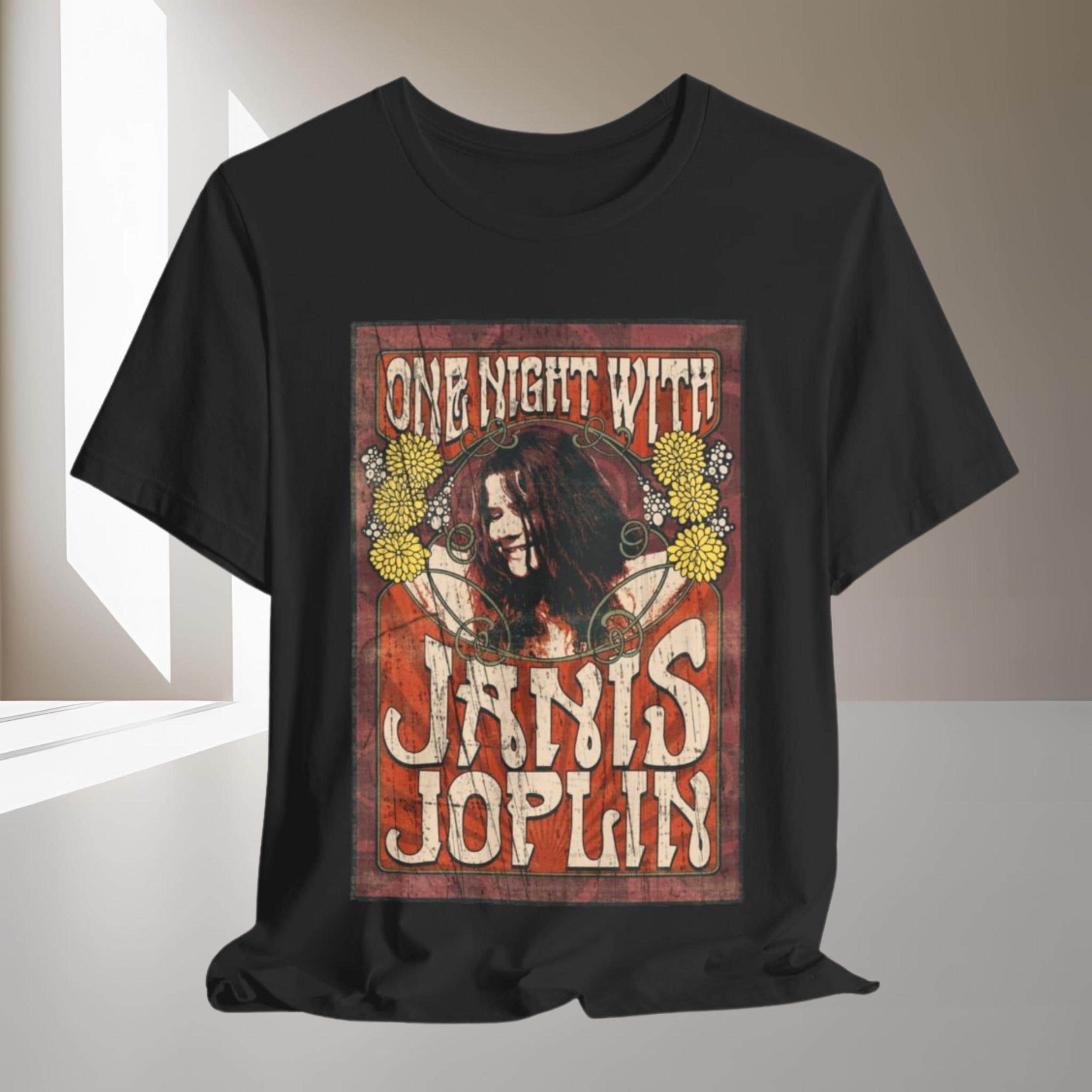 Vintage Distressed Janis Joplin Band Tee Aesthetic Gift Hoodie, Sweatshirt | PodTeesHub.com
