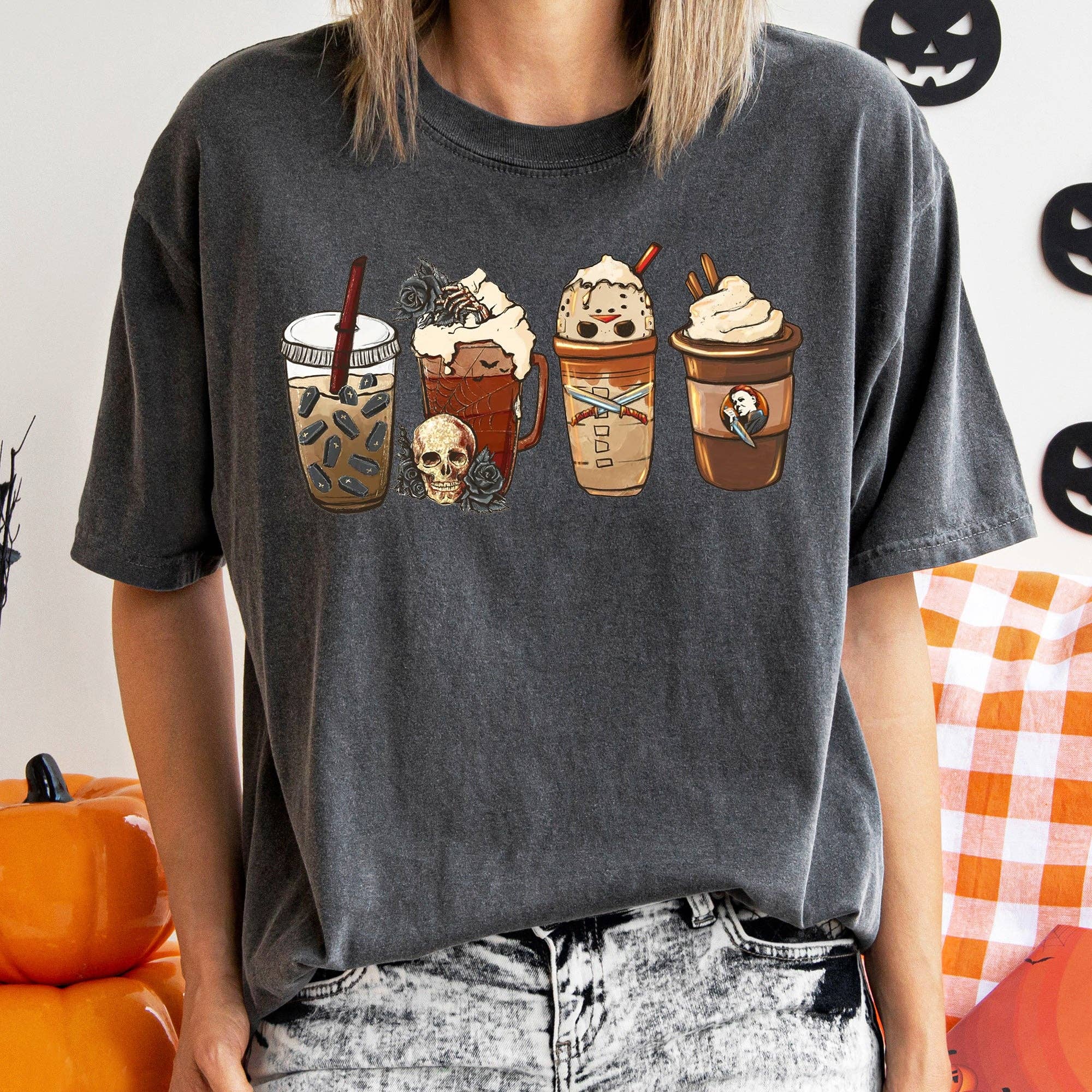 Black Rose Coffee Vintage Halloween T-Shirt Hoodie, Sweatshirt | PodTeesHub.com