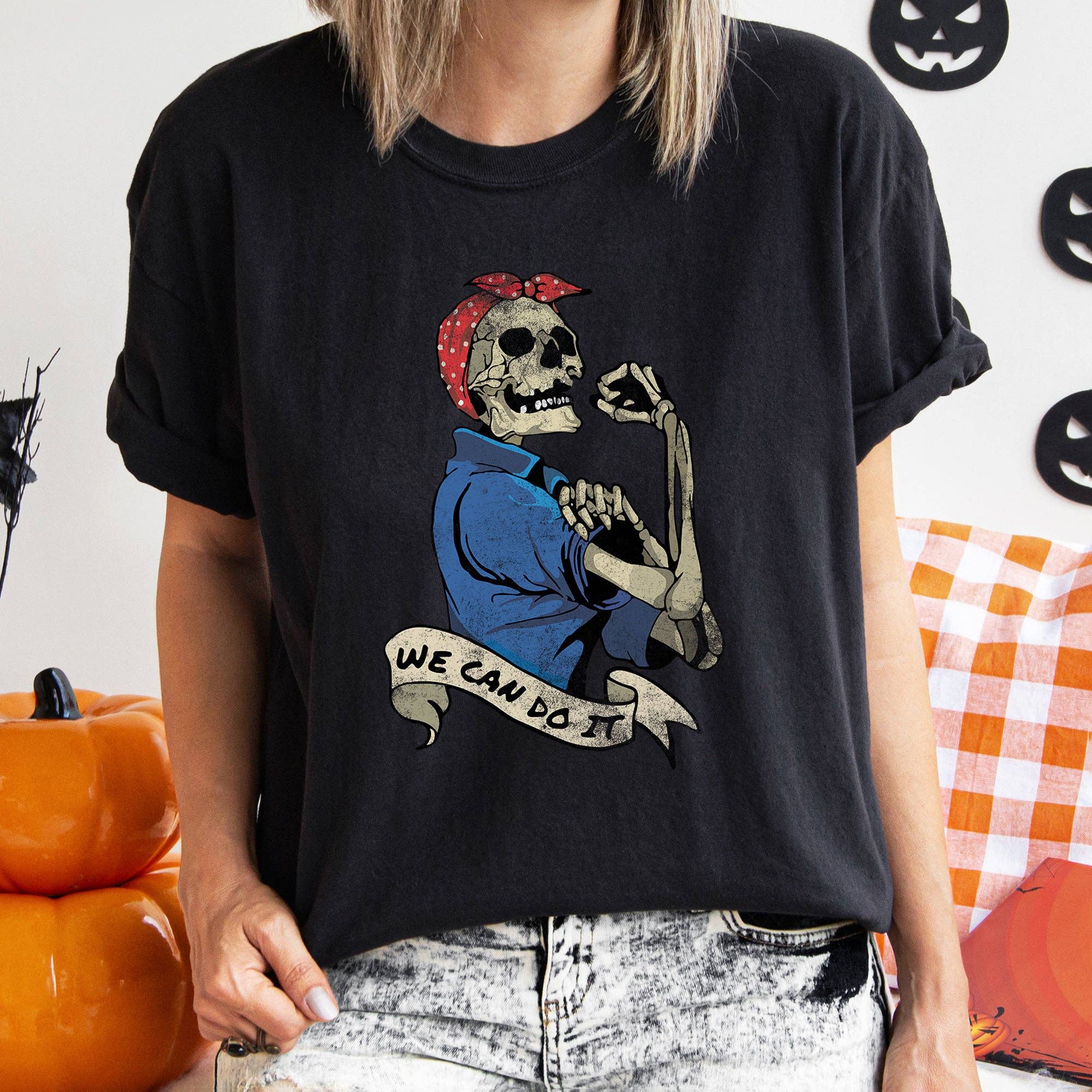 Rosie the Riveter We Can Do It Retro Halloween T-Shirt Hoodie, Sweatshirt | PodTeesHub.com