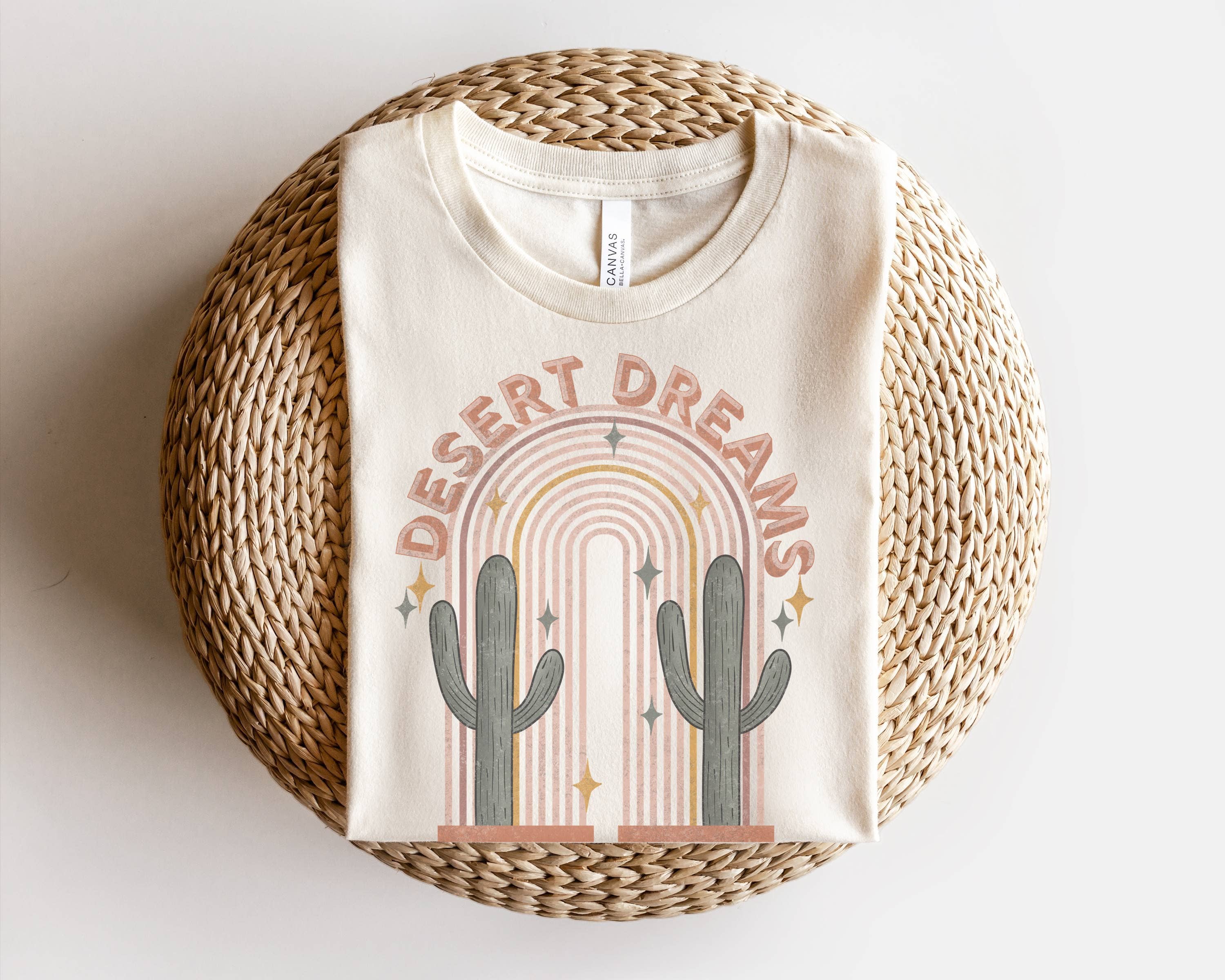 Desert Dreams Women's Graphic Tee Western Cactus Tees Hoodie, Sweatshirt | PodTeesHub.com