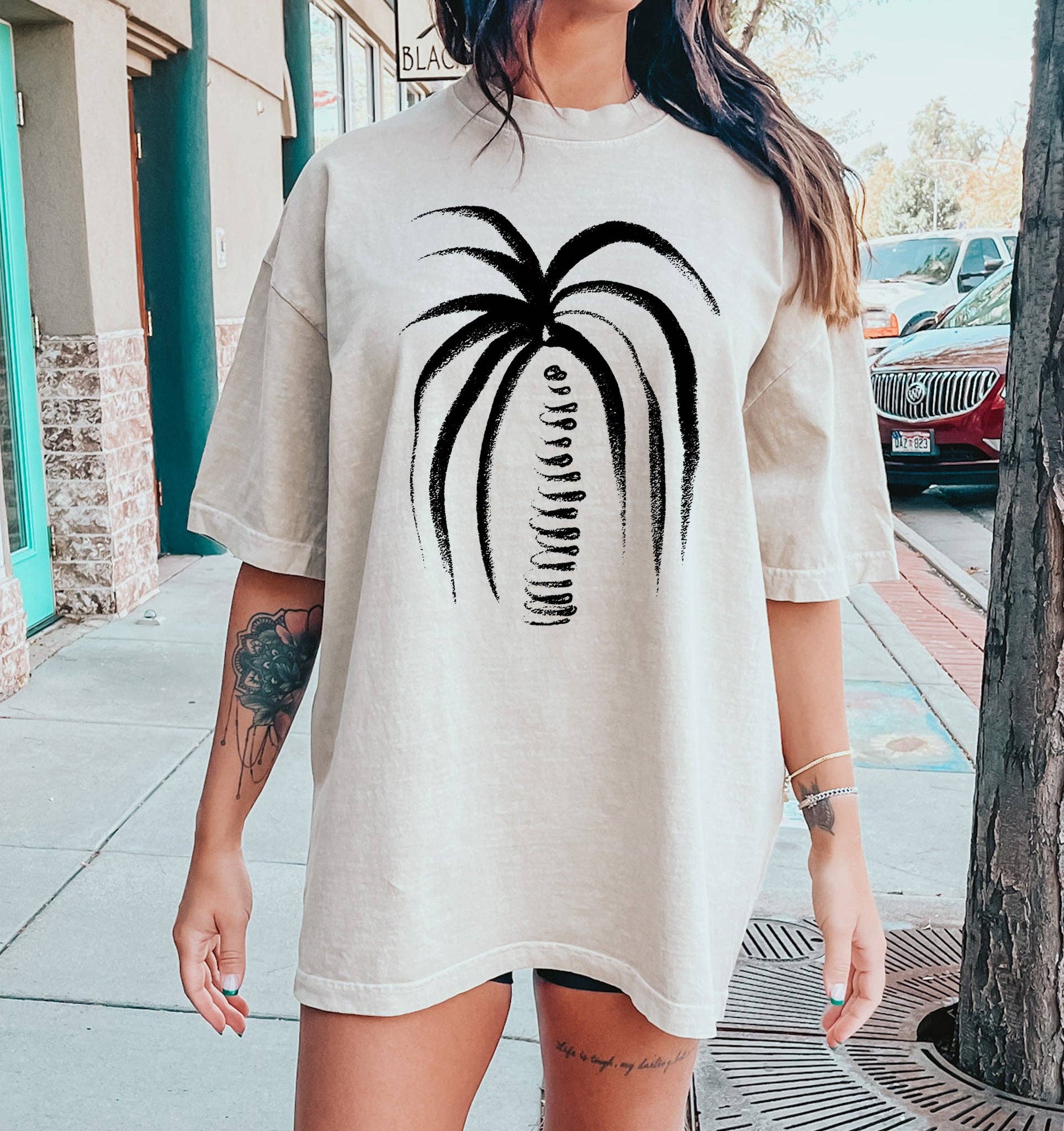 Palm Tree Silhouette Art Vintage Bk T-Shirt Hoodie, Sweatshirt | PodTeesHub.com