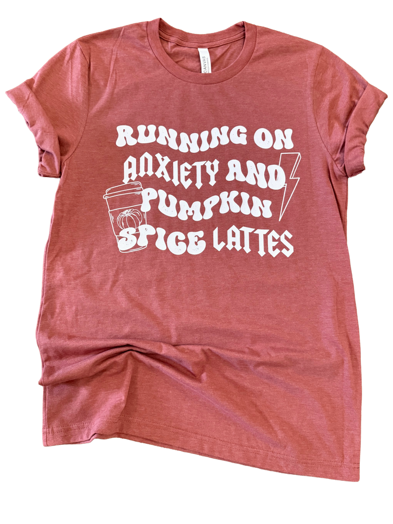 Anxiety and Pumpkin Spice Tee Hoodie, Sweatshirt | PodTeesHub.com