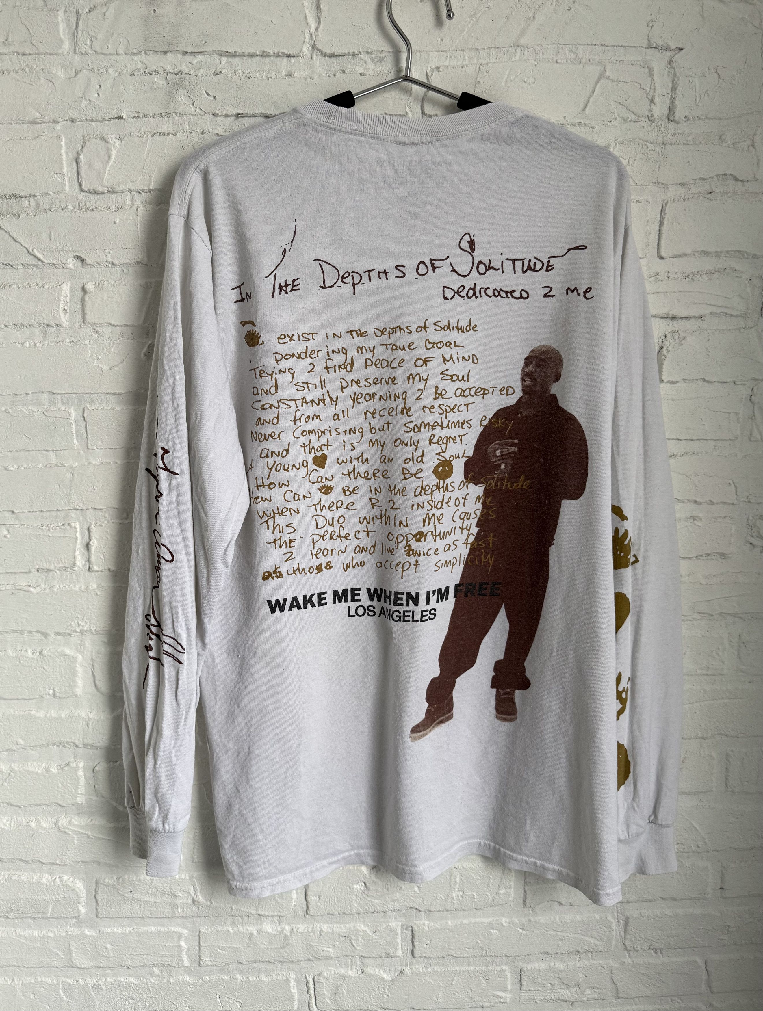 Rap Tees 2022 Tupac Shakur Wake Me When I M Free Long Sleeve Tee Hoodie, Sweatshirt | PodTeesHub.com