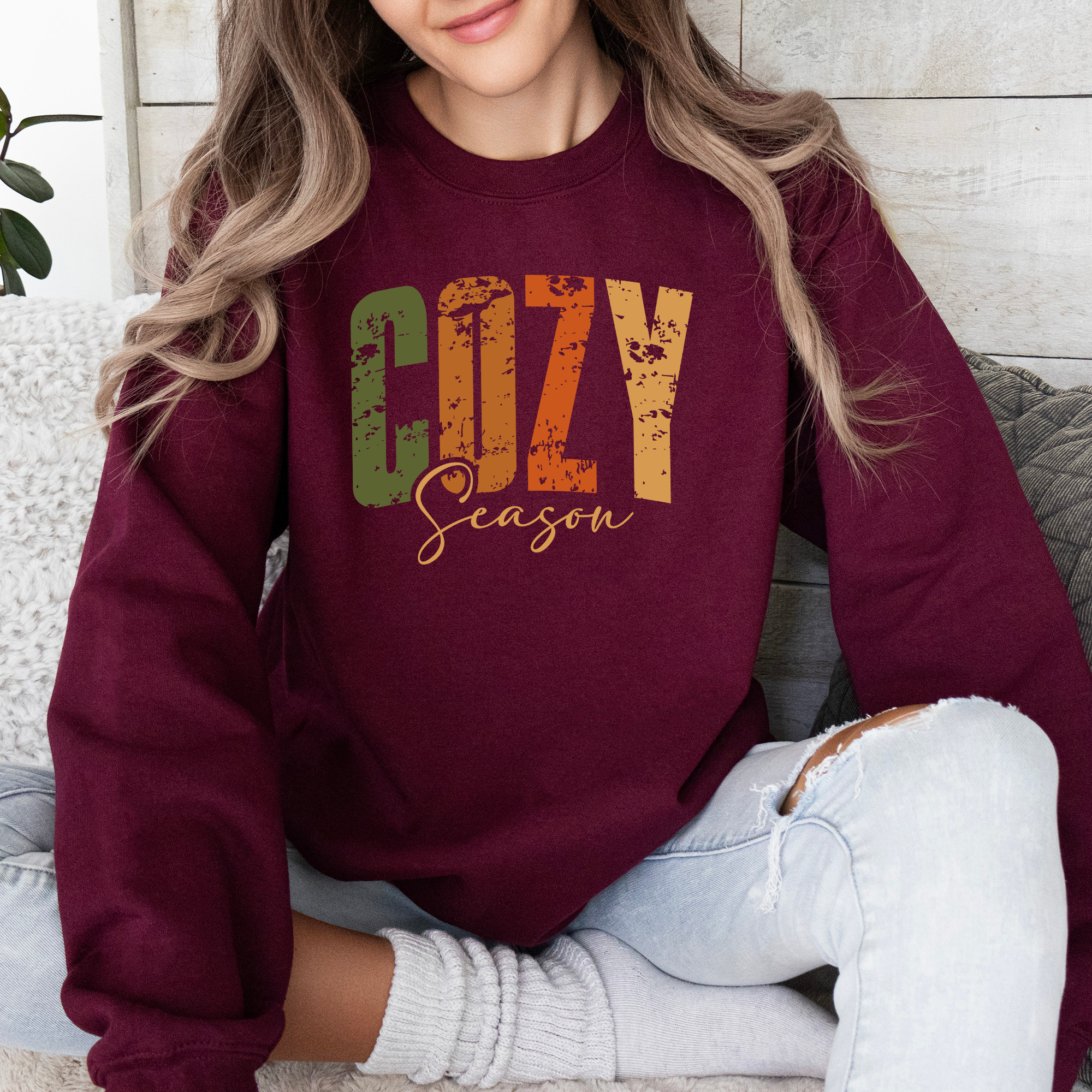 Cozy Season, Fall Vibes, Retro Autumn, Pumpkin Sweatshirt T-Shirts, Hoodie | PodTeesHub.com