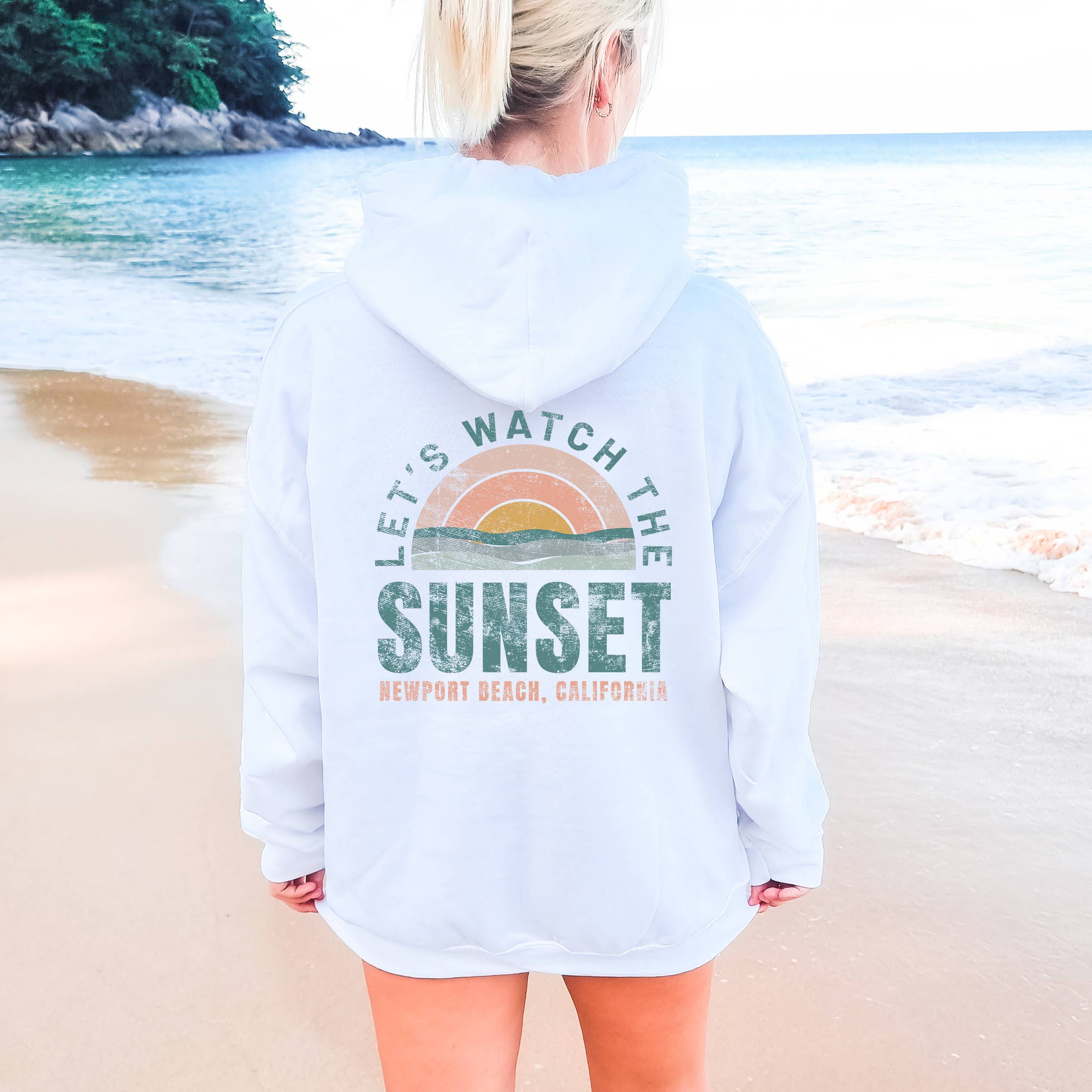 Custom Let's Watch the Sunset Hoodie | S-2XL T-Shirts, Sweatshirt | PodTeesHub.com
