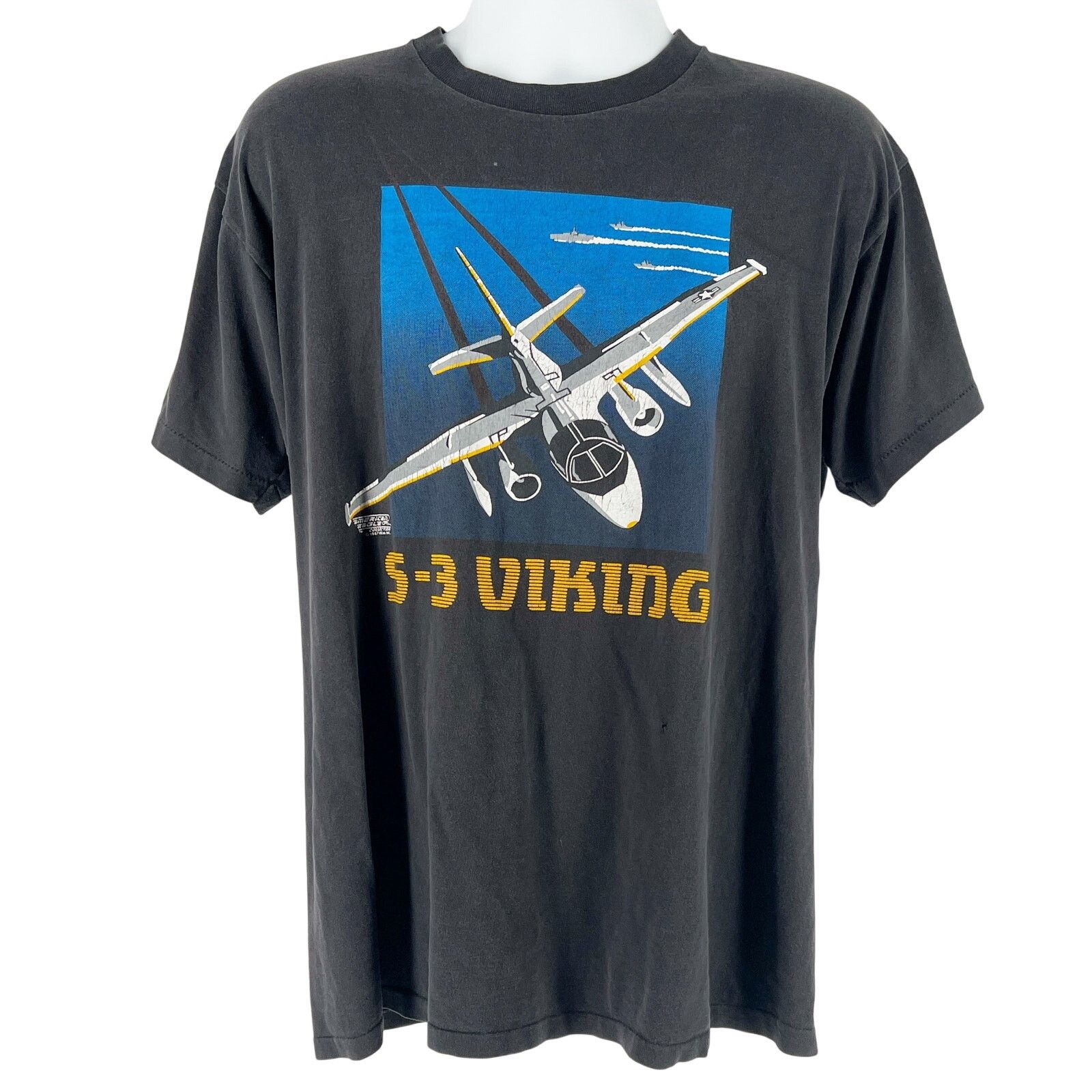 Vintage 80s Aviation S 3 Viking Aircraft Tshirt 1980s Vintage Hoodie, Sweatshirt | PodTeesHub.com