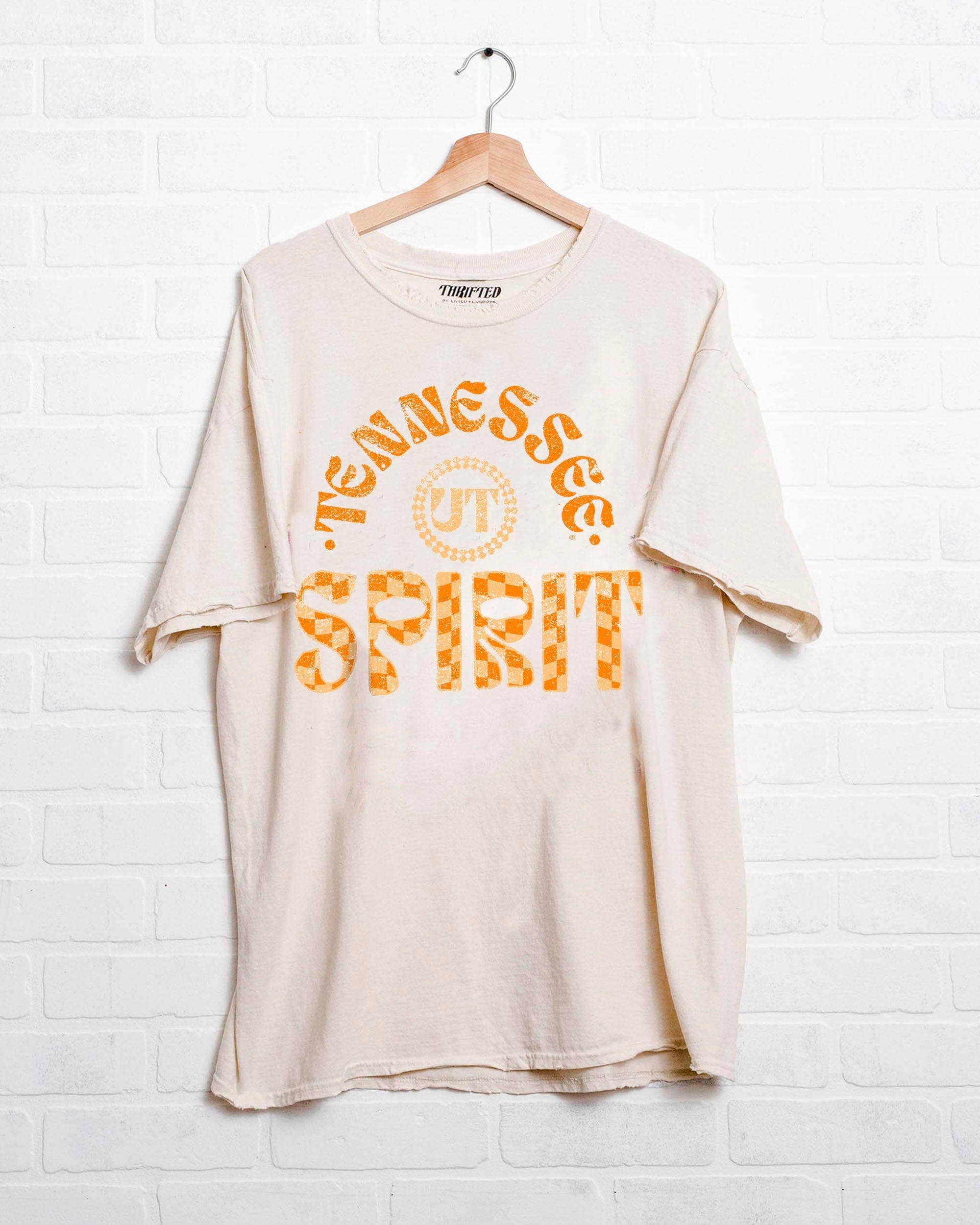 Tennessee Vols Spirit Off White Thrifted Tee Hoodie, Sweatshirt | PodTeesHub.com