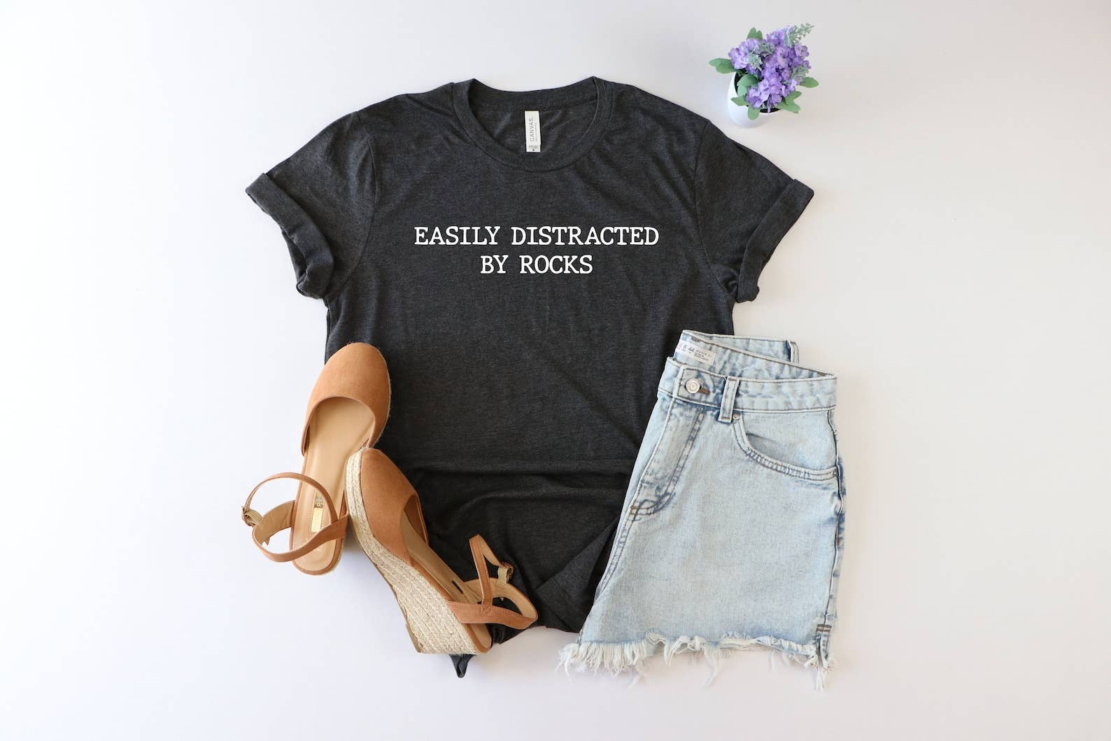Easily Distracted By Rocks T-Shirt Hoodie, Sweatshirt | PodTeesHub.com