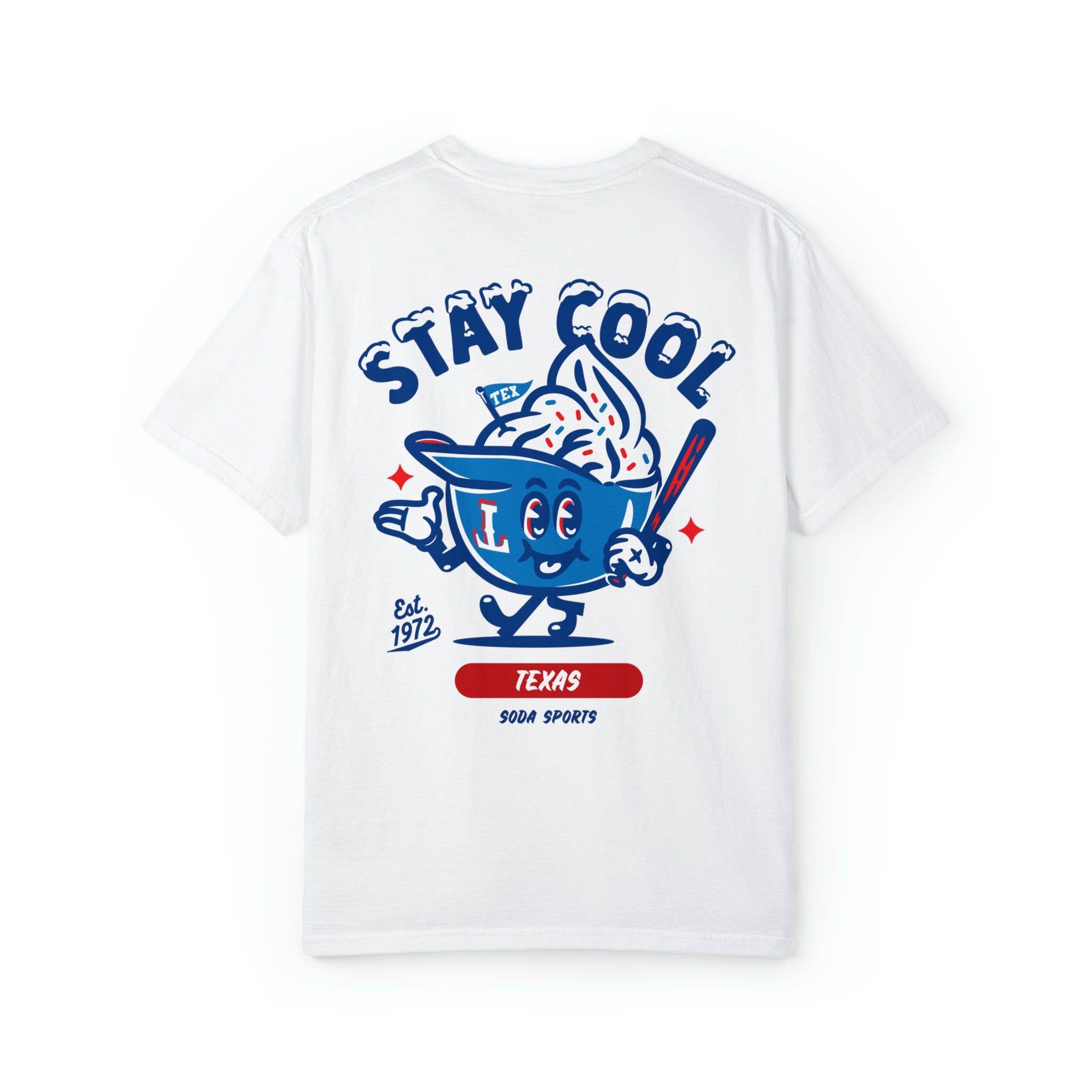 Texas Rangers Soft Serve Stay Cool Baseball Fan Tee Hoodie, Sweatshirt | PodTeesHub.com