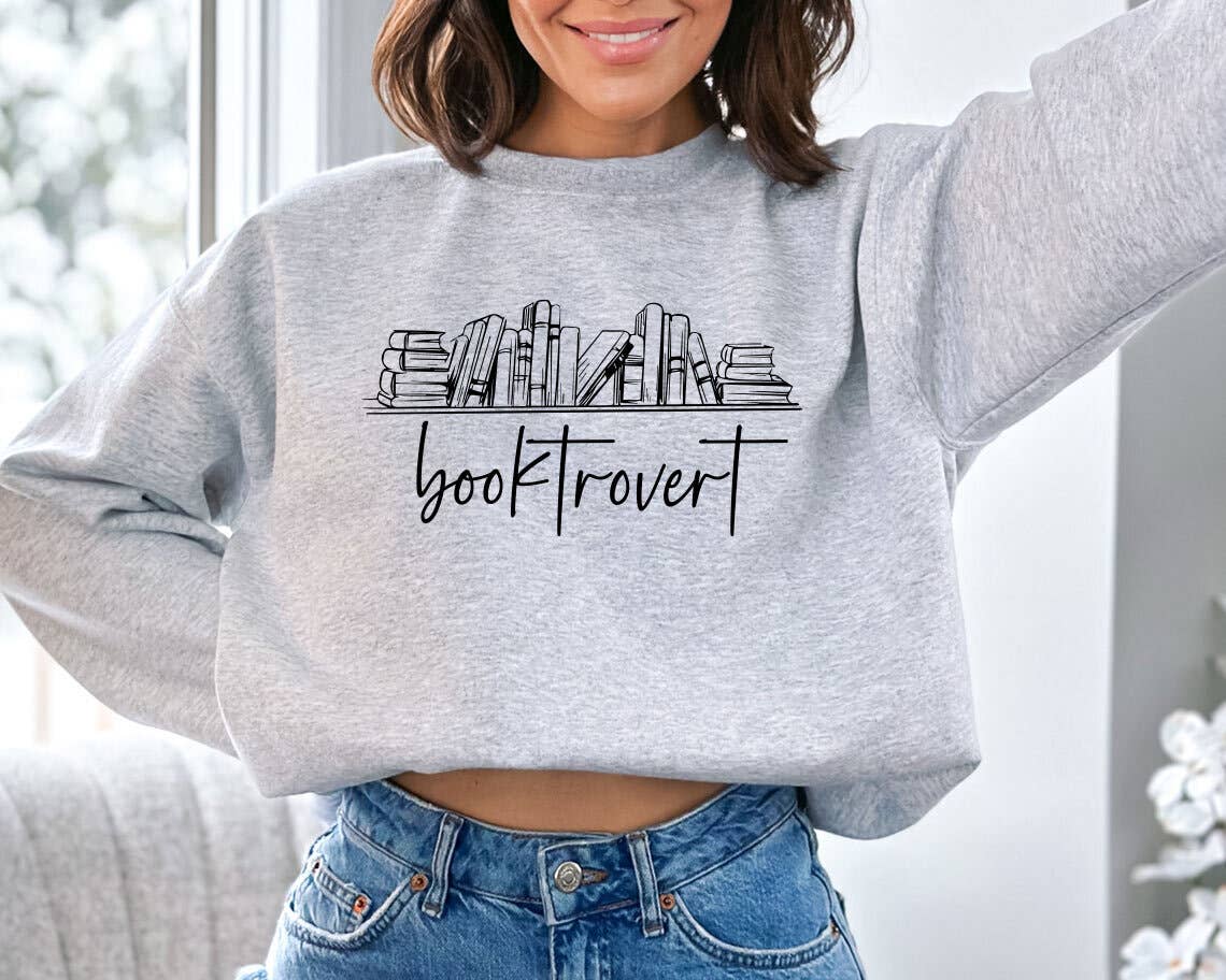 Booktrovert - Funny Book Lover Sweatshirt T-Shirts, Hoodie | PodTeesHub.com