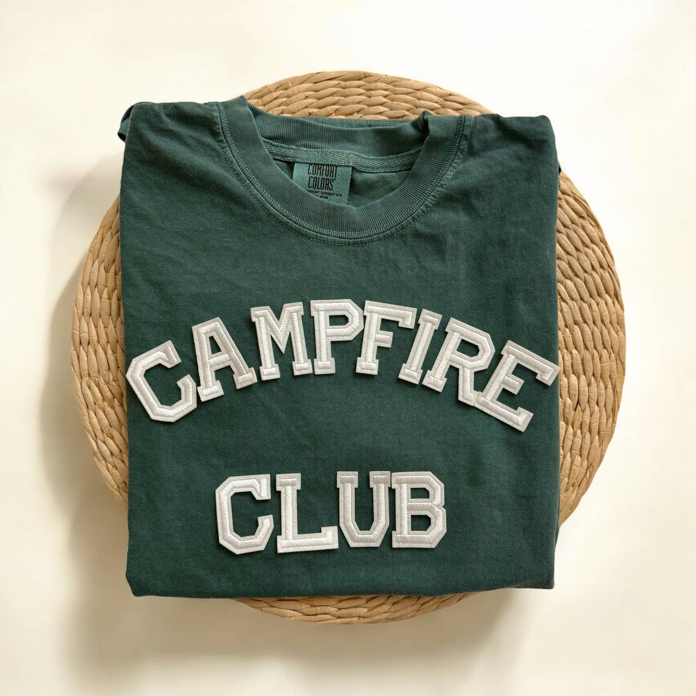 Campfire Club Comfort Colors Short Sleeve Shirt, Camping Tee Hoodie, Sweatshirt | PodTeesHub.com