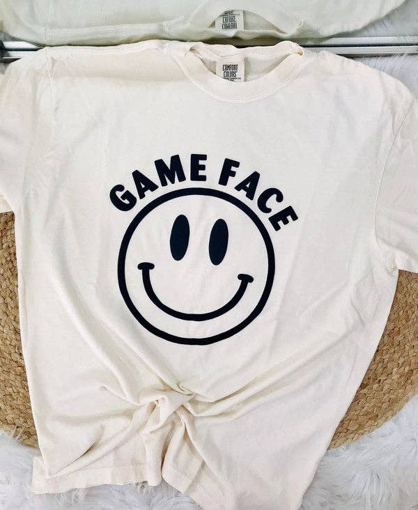 Game Face Curved Happy Puff Tee Hoodie, Sweatshirt | PodTeesHub.com