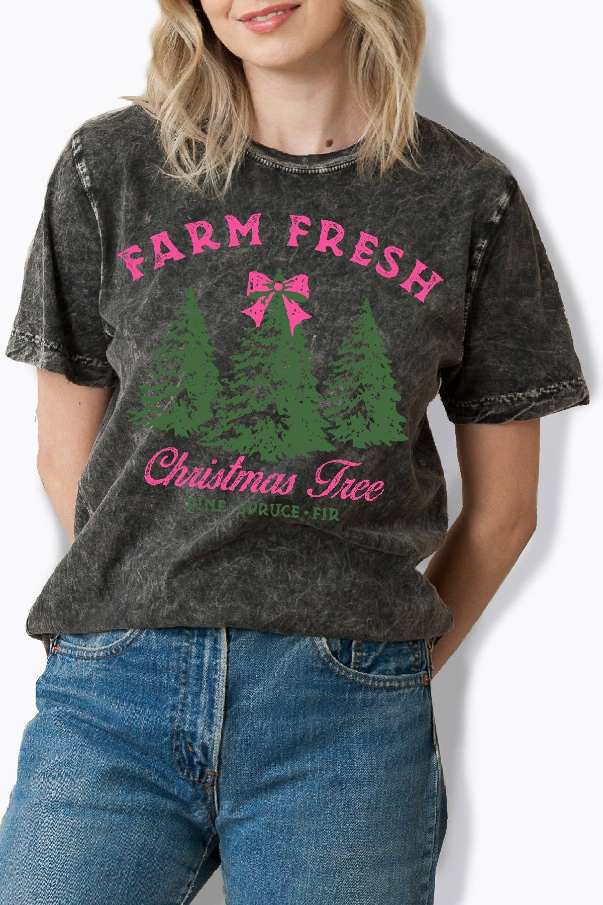 Farm Fresh Christmas Tree Mineral Wash T Shirt Hoodie, Sweatshirt | PodTeesHub.com