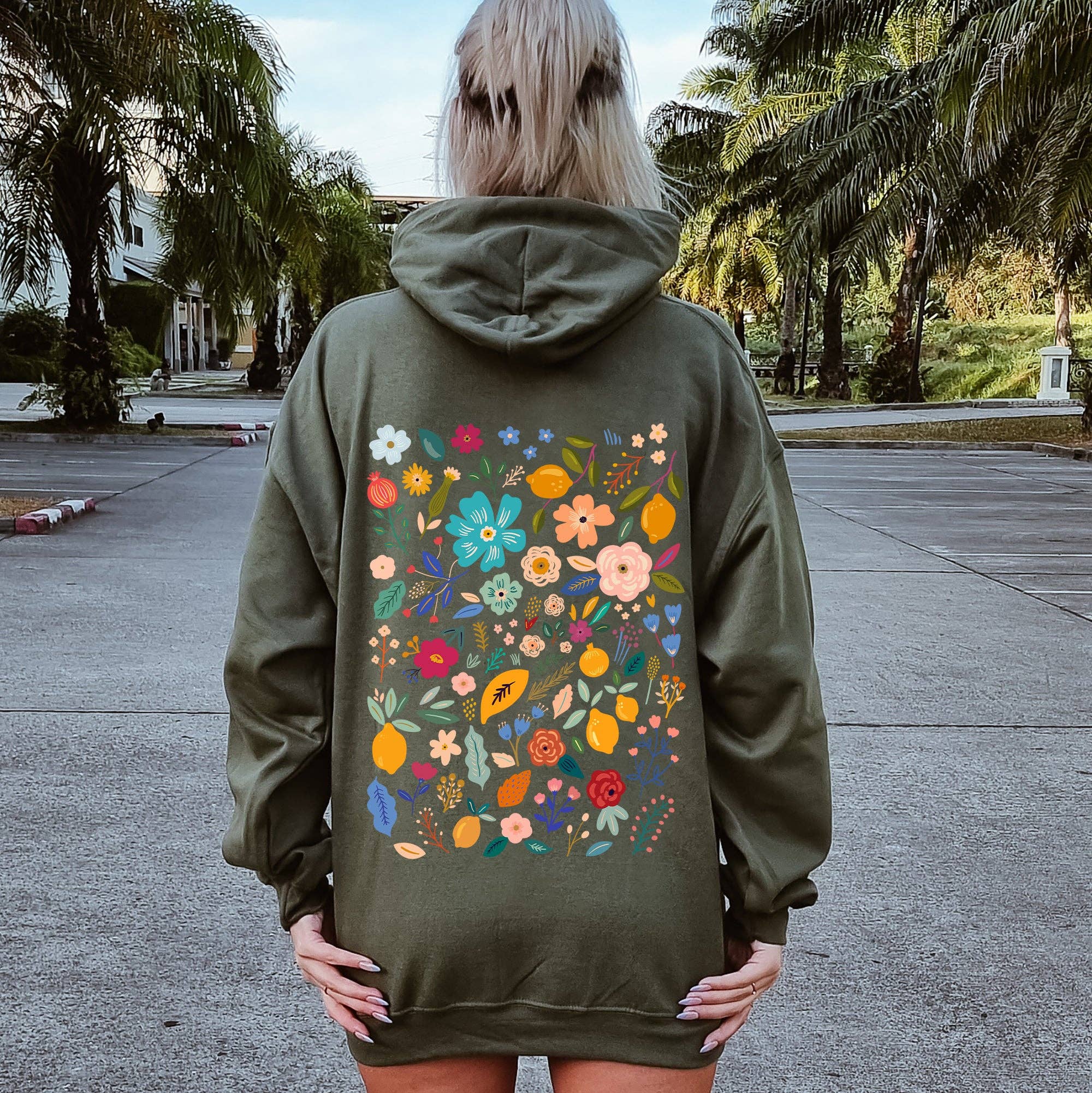 Floral Pattern, Botanical, Flower, Wildflower Hoodie T-Shirts, Sweatshirt | PodTeesHub.com