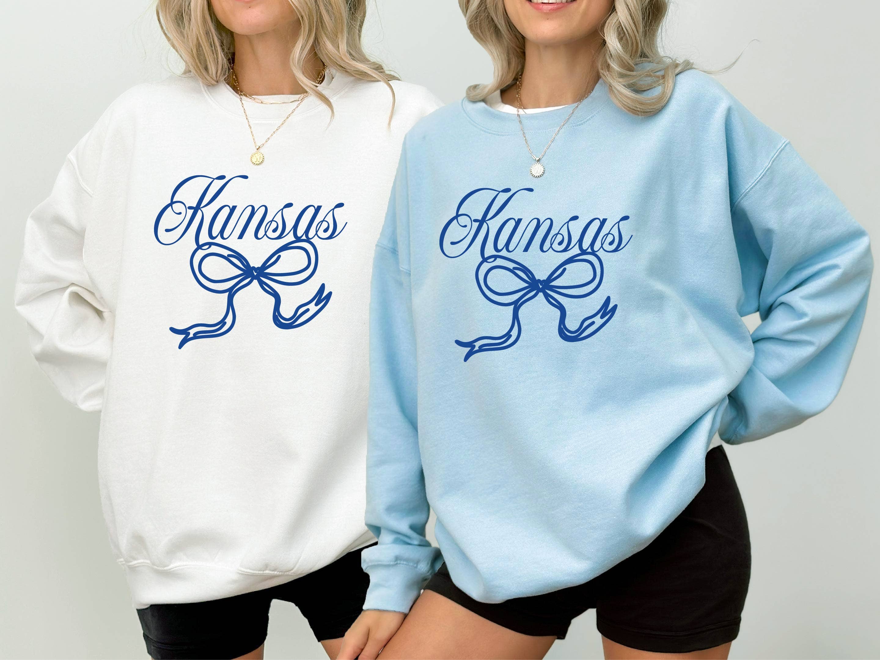 Bow Sweatshirt, Kansas Sweatshirt, Coquette, Game Day T-Shirts, Hoodie | PodTeesHub.com