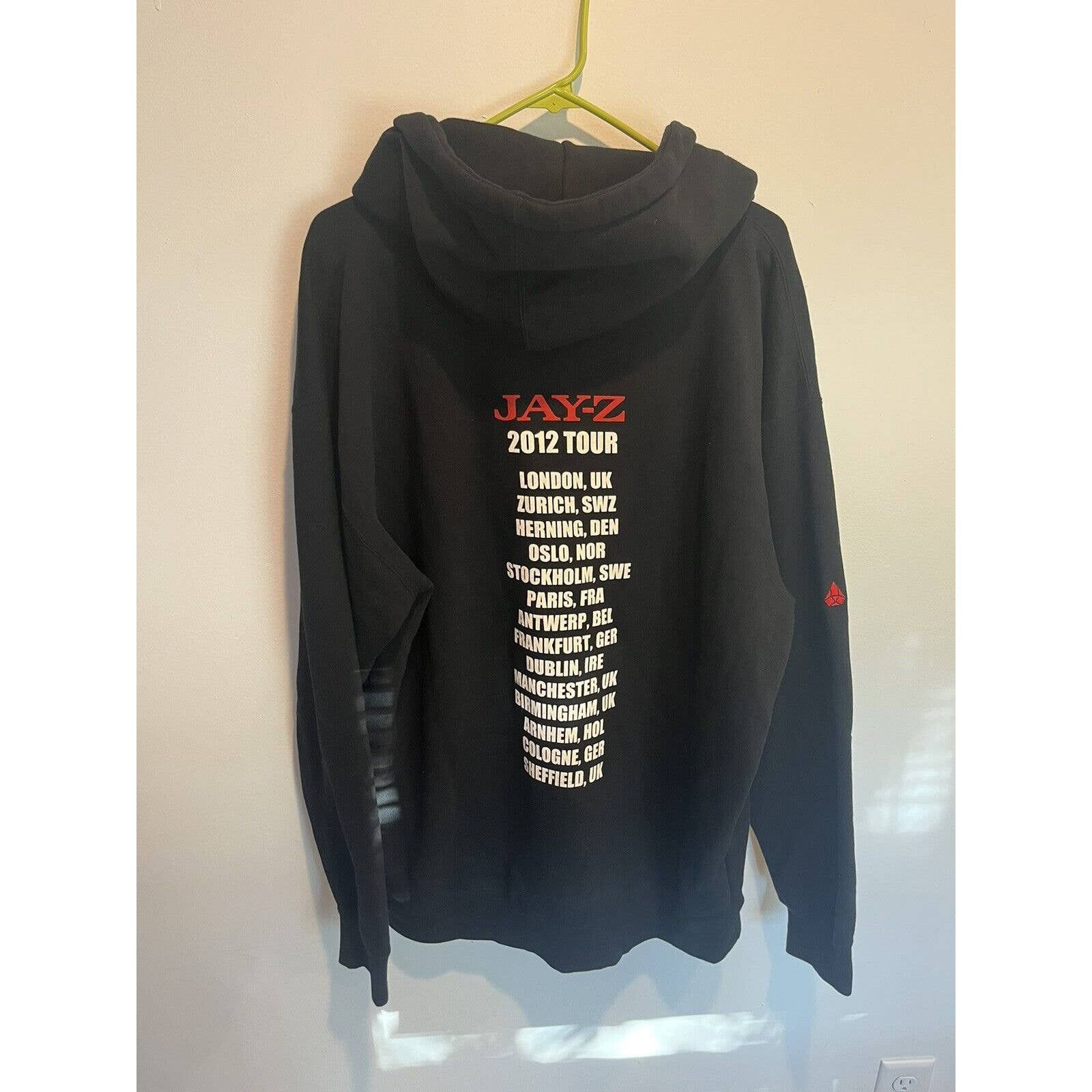 Vintage Jay Z European Tour Hoodie Xl Extra Large 2012 Full Zip Hova T-Shirts, Sweatshirt | PodTeesHub.com