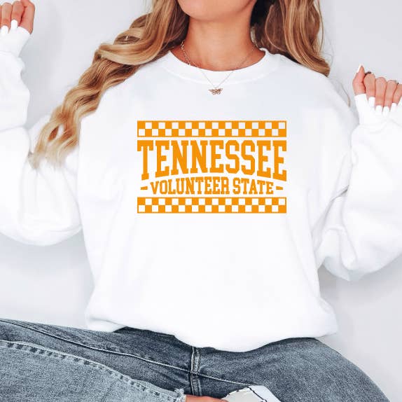 Volunteer State Crew Fleece Sweatshirt, White T-Shirts, Hoodie | PodTeesHub.com
