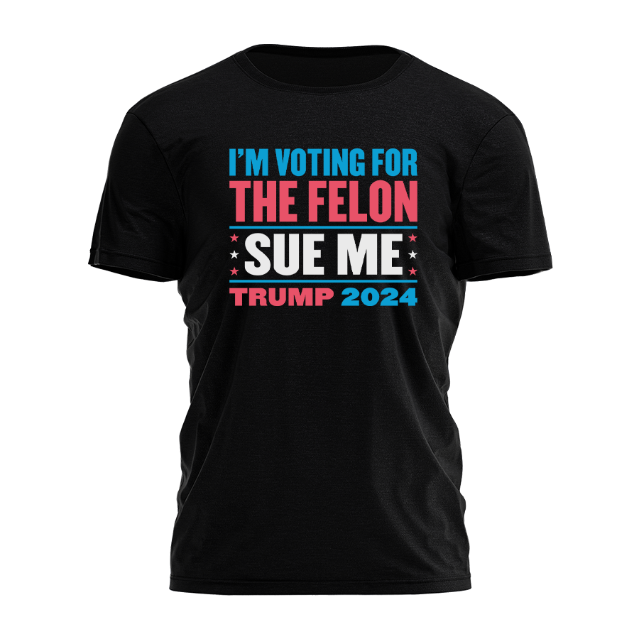 Im Voting For the Felon - Sue Me Tee - 2637 Hoodie, Sweatshirt | PodTeesHub.com