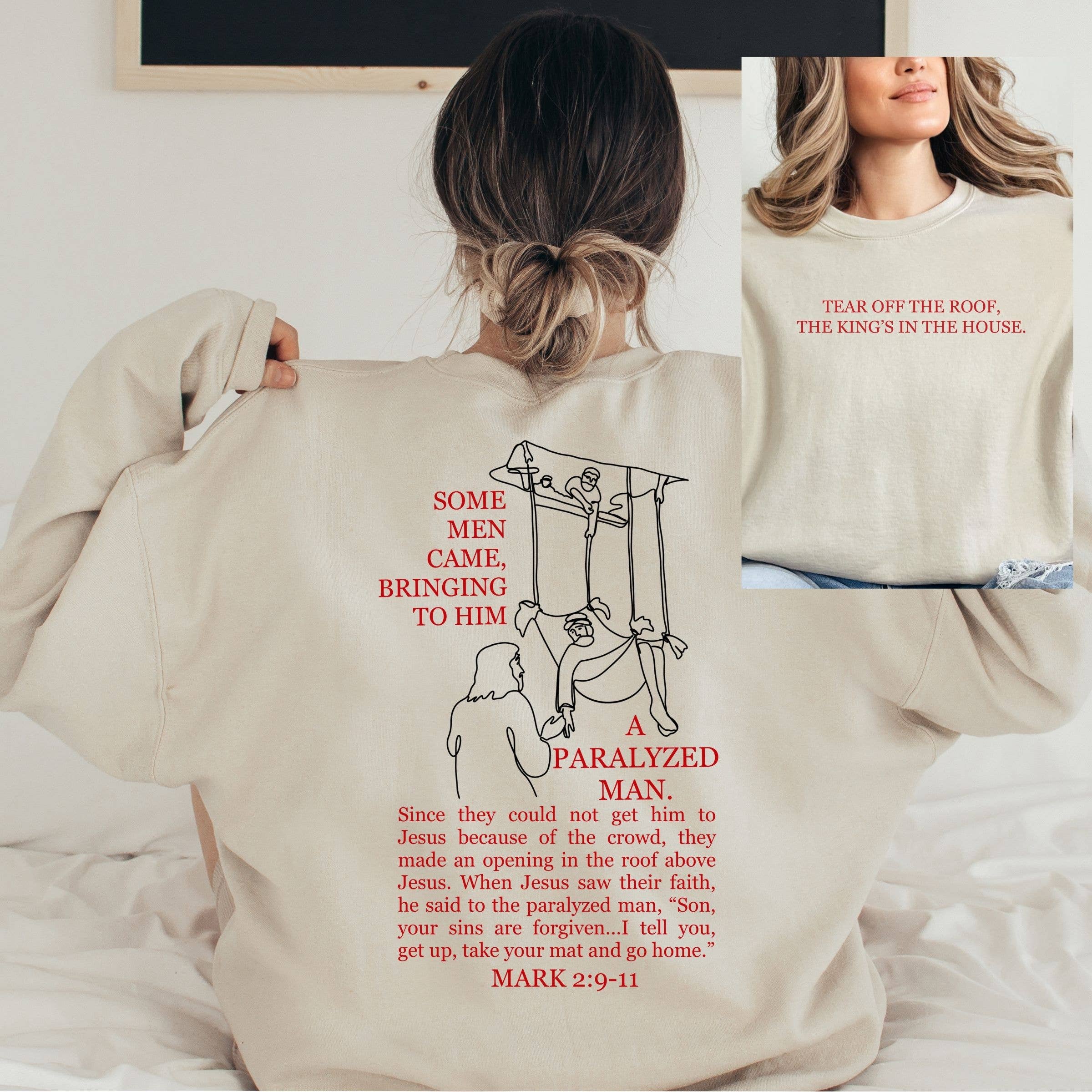 Tear Down the Roof Christian Jesus Spring Graphic Sweatshirt T-Shirts, Hoodie | PodTeesHub.com