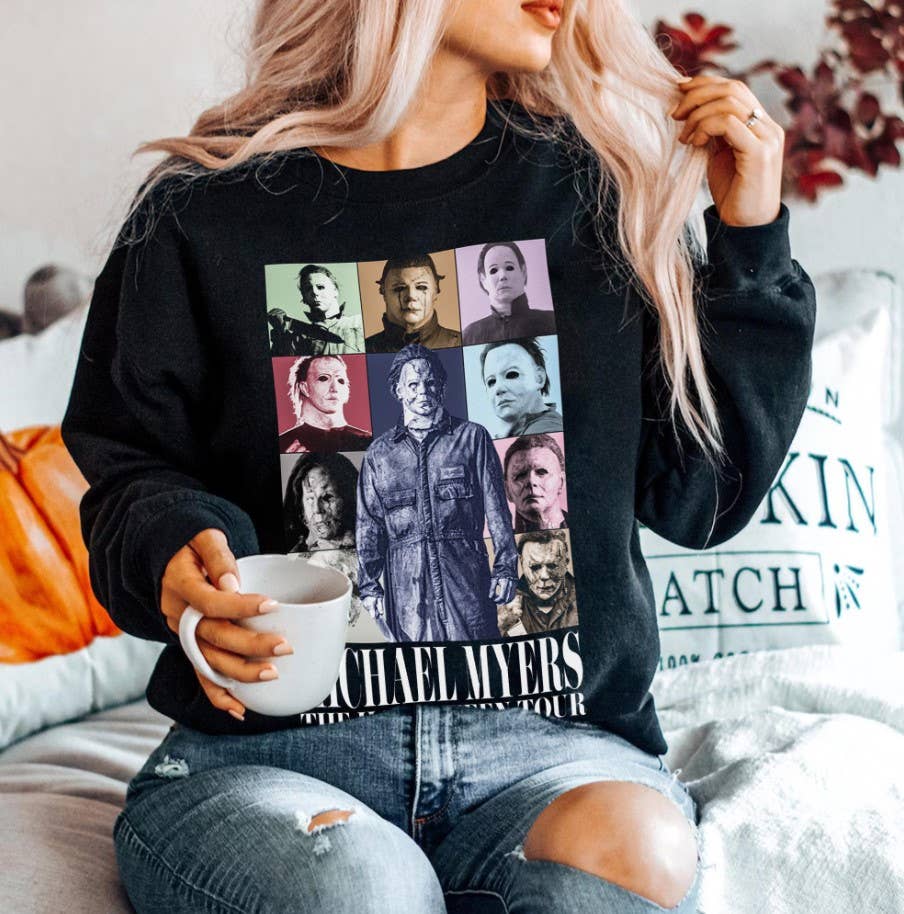 Michael Myers Halloween Tour Sweatshirt - Fall Comfort T-Shirts, Hoodie | PodTeesHub.com