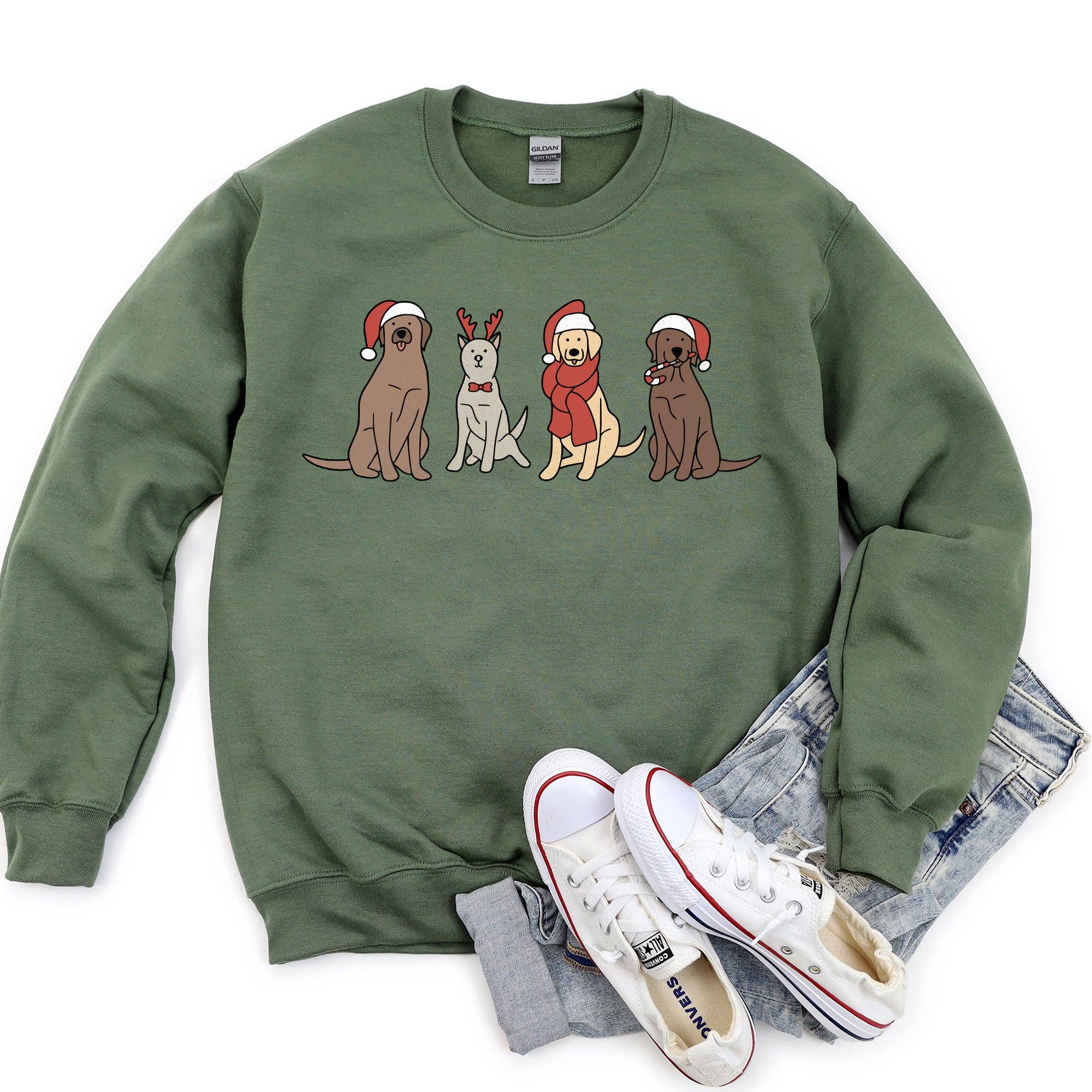 Adorable Christmas Dogs Sweatshirt T-Shirts, Hoodie | PodTeesHub.com