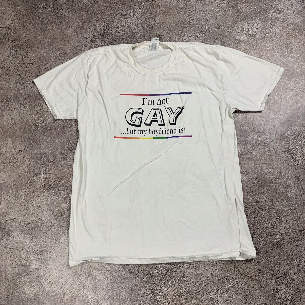 Vintage Y2k Im Not Gay But My Boyfriend Is Funny T-Shirts, Hoodie, Sweatshirt