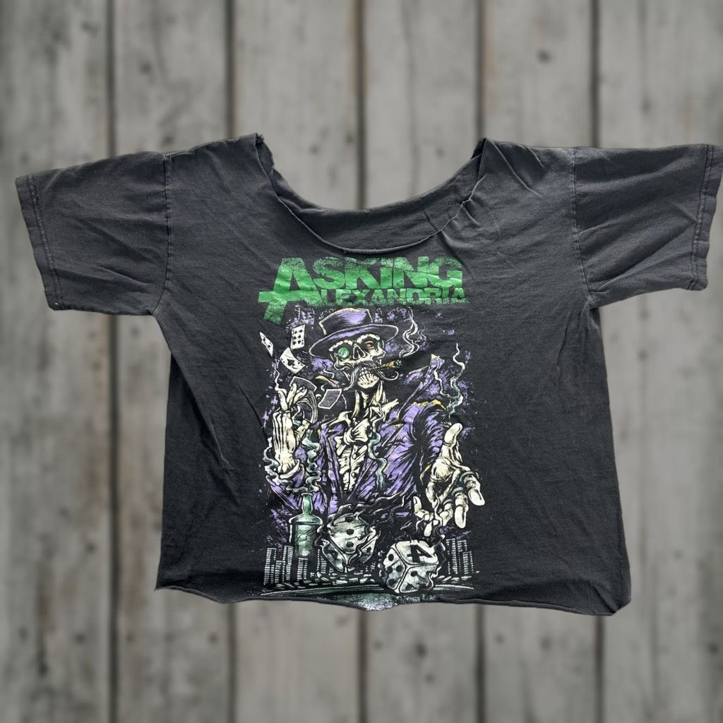 Vintage Asking Alexandria T Shirt Mens Large Black Graphic Casino Dice Distressed Tee Hoodie, Sweatshirt | PodTeesHub.com