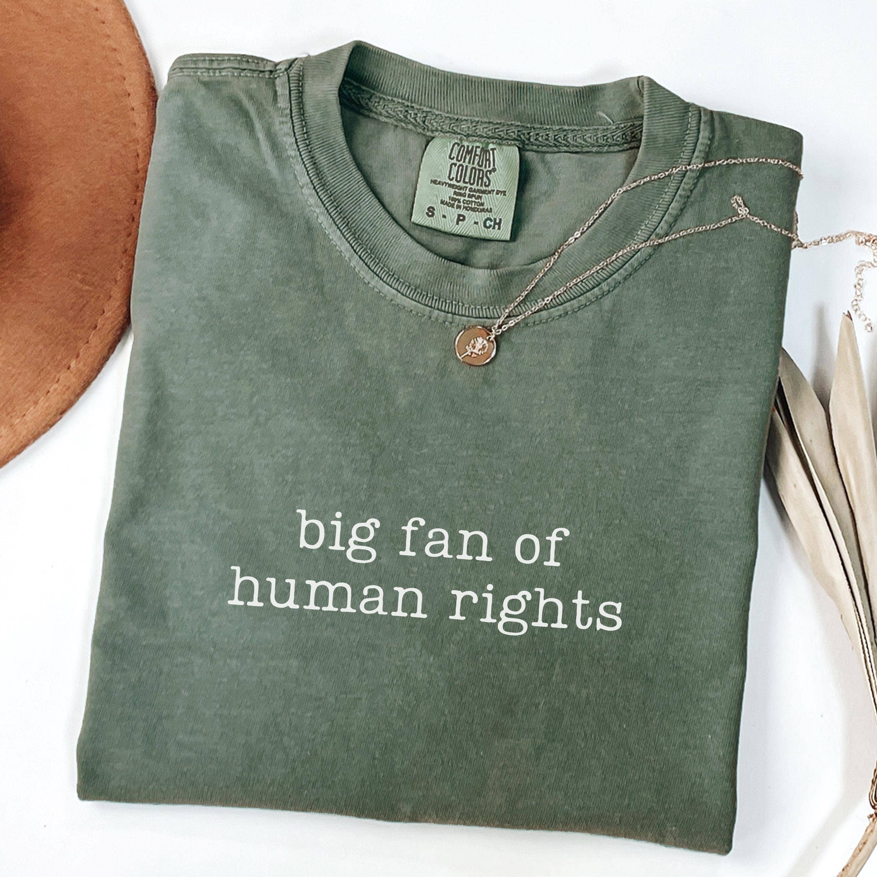 Big Fan of Human Rights and Equality Shirt Hoodie, Sweatshirt | PodTeesHub.com
