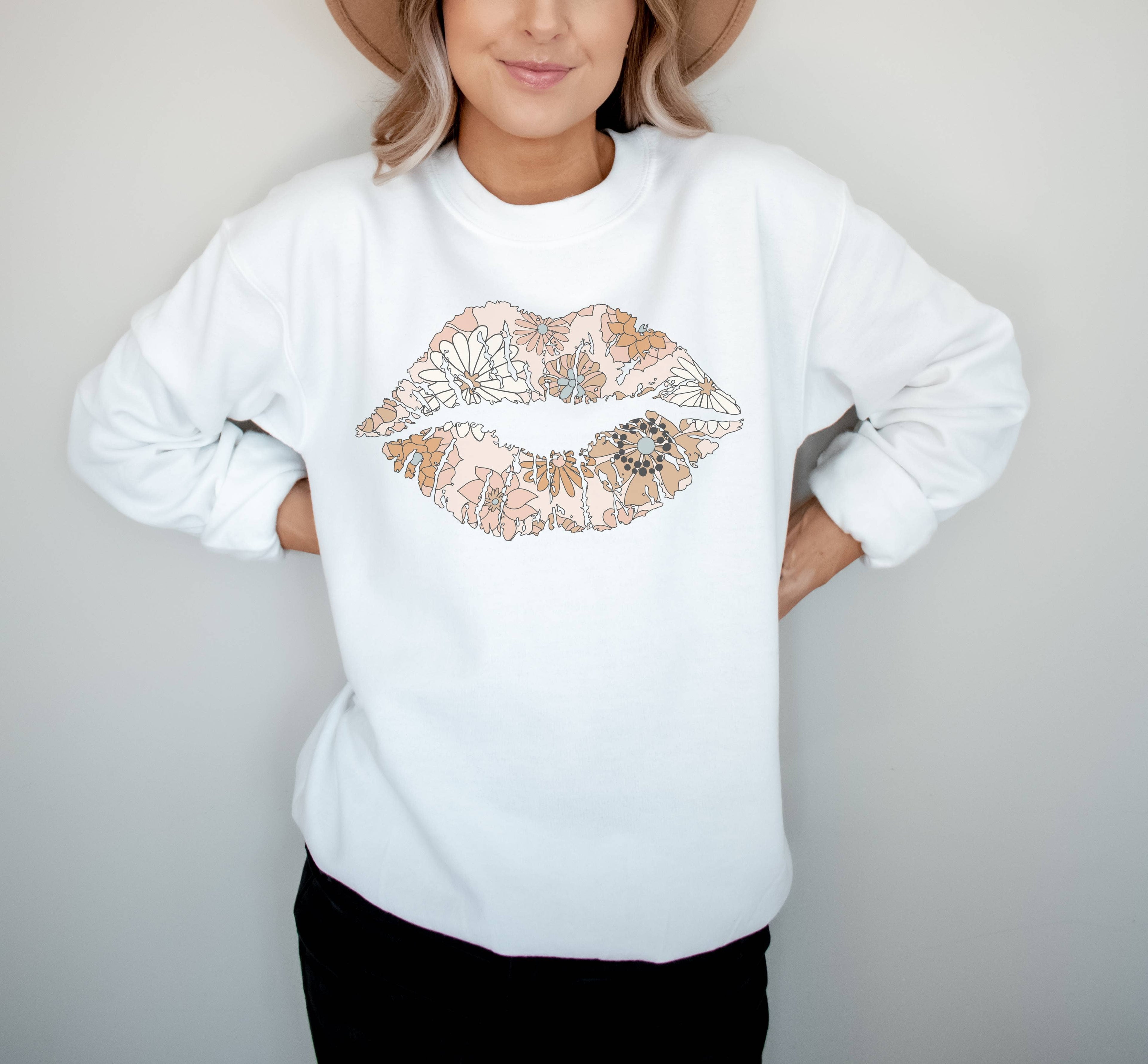 Fall Lips Crew Neck Sweatshirt | Fall Sweater | Gift For Her T-Shirts, Hoodie | PodTeesHub.com