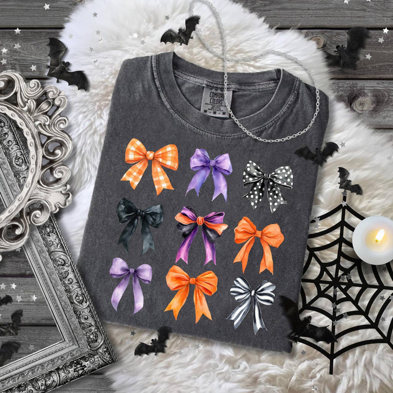Halloween Bows Tee Hoodie, Sweatshirt | PodTeesHub.com