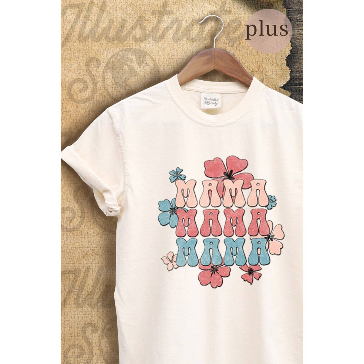 Mama Mama Mama Vintage  Graphic  Oversized Tee Hoodie, Sweatshirt | PodTeesHub.com