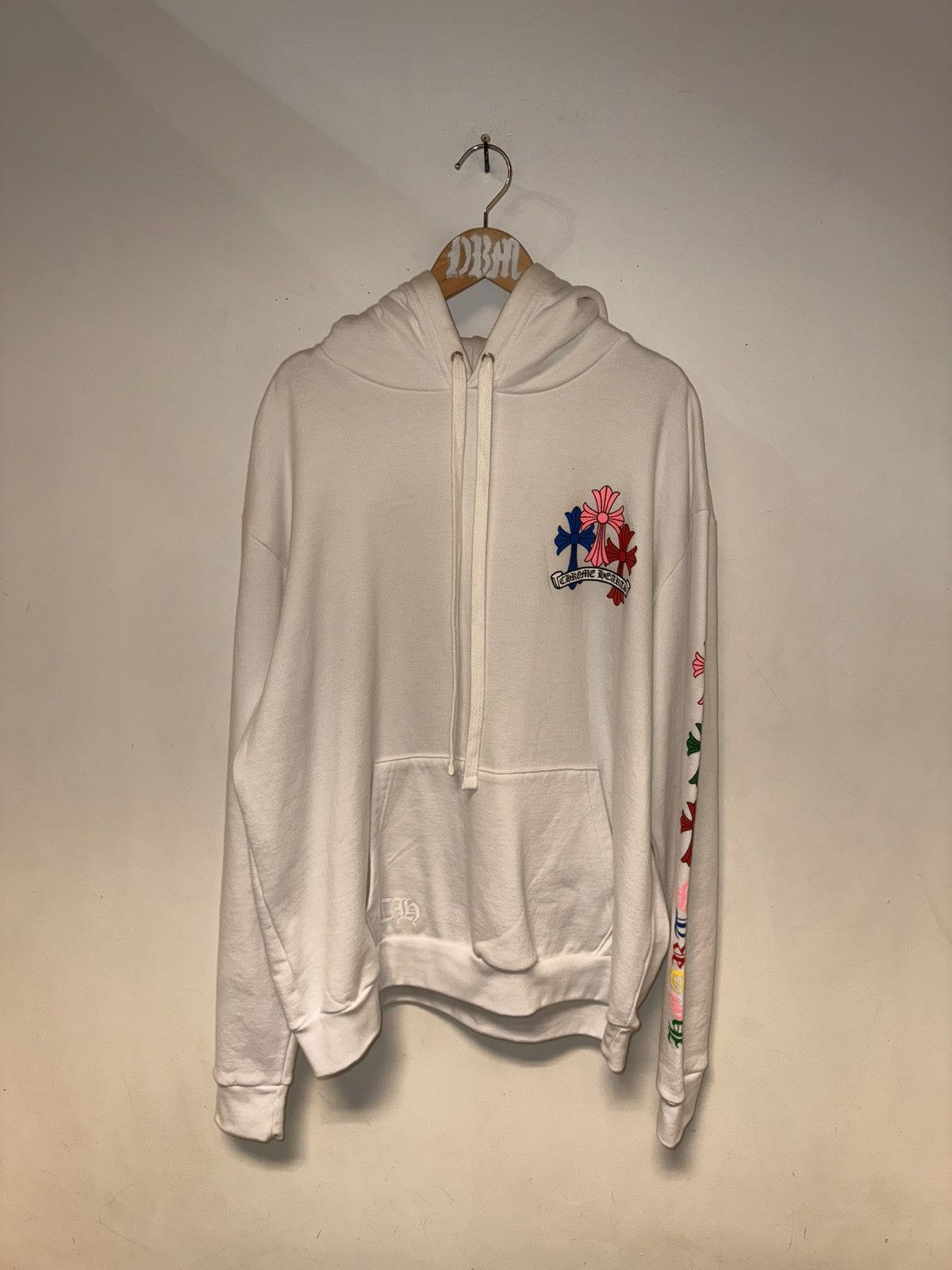 Hearts Chrome Hearts Multi Color Cemetery Cross Hoodie White T-Shirts, Sweatshirt | PodTeesHub.com