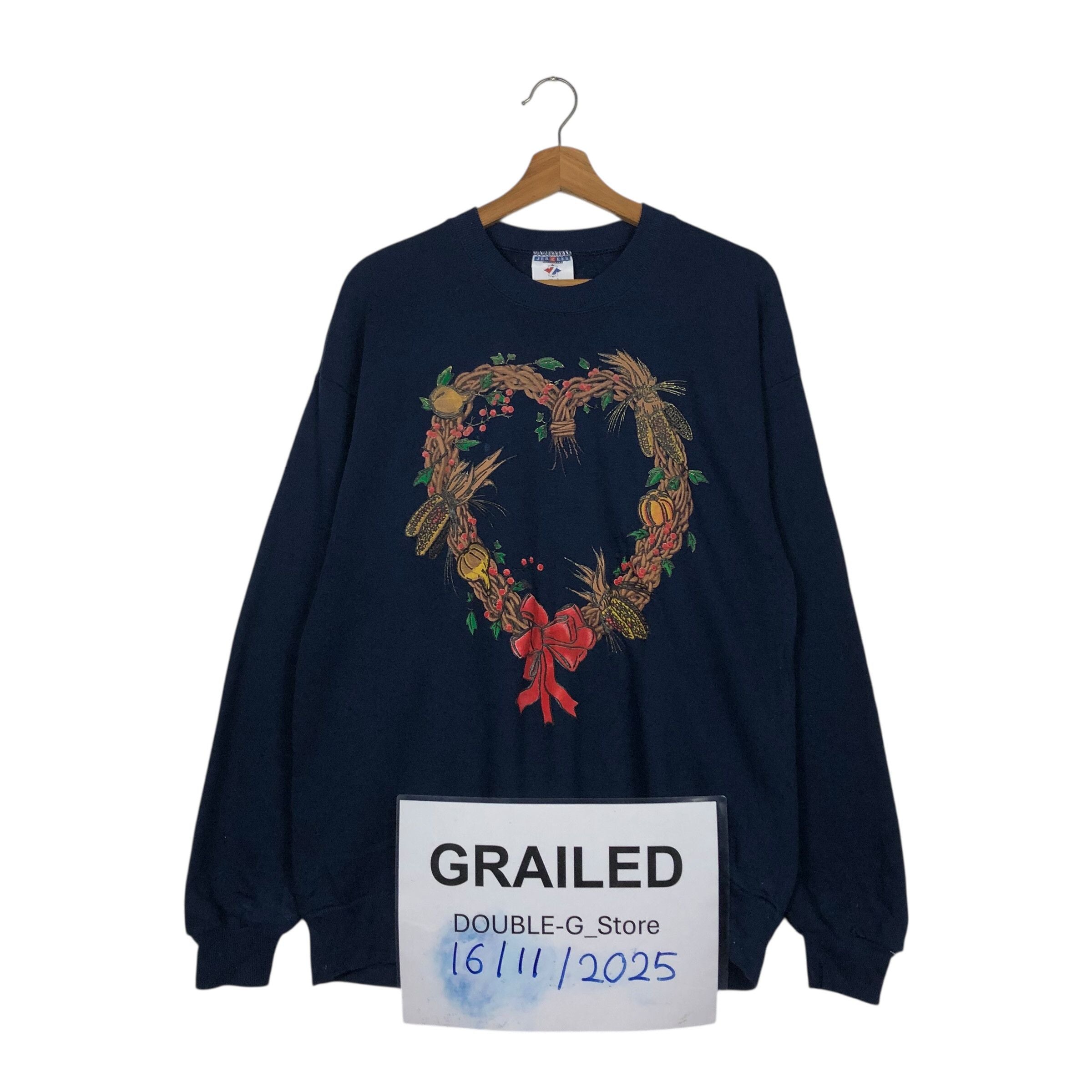 Vintage Sweatshirt Featuring A Heart Shaped Autumn Winter T-Shirts, Hoodie | PodTeesHub.com